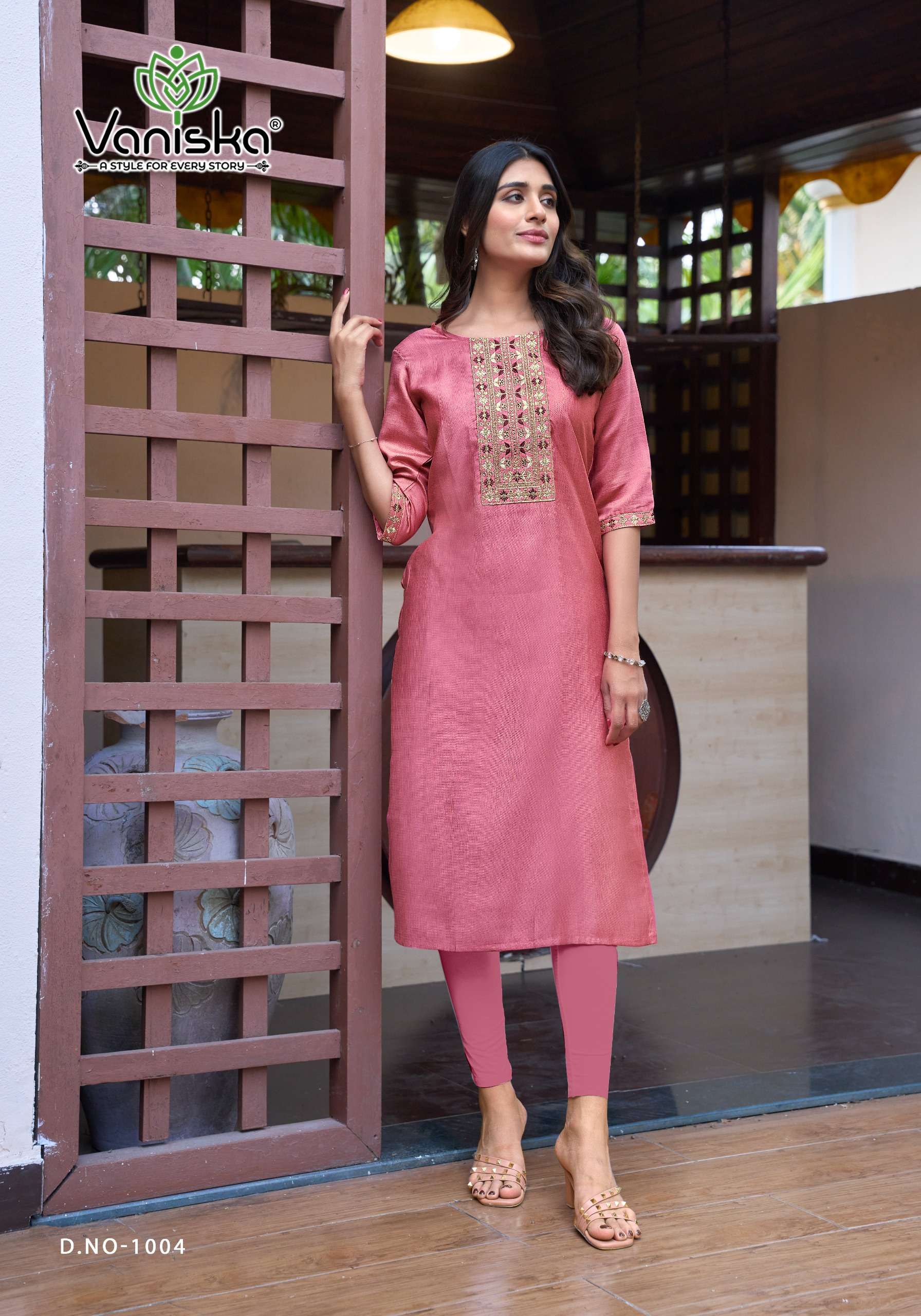 VANISKA FIVE STAR VOL 1 SILK FANCY WORKS LADIES KURTI