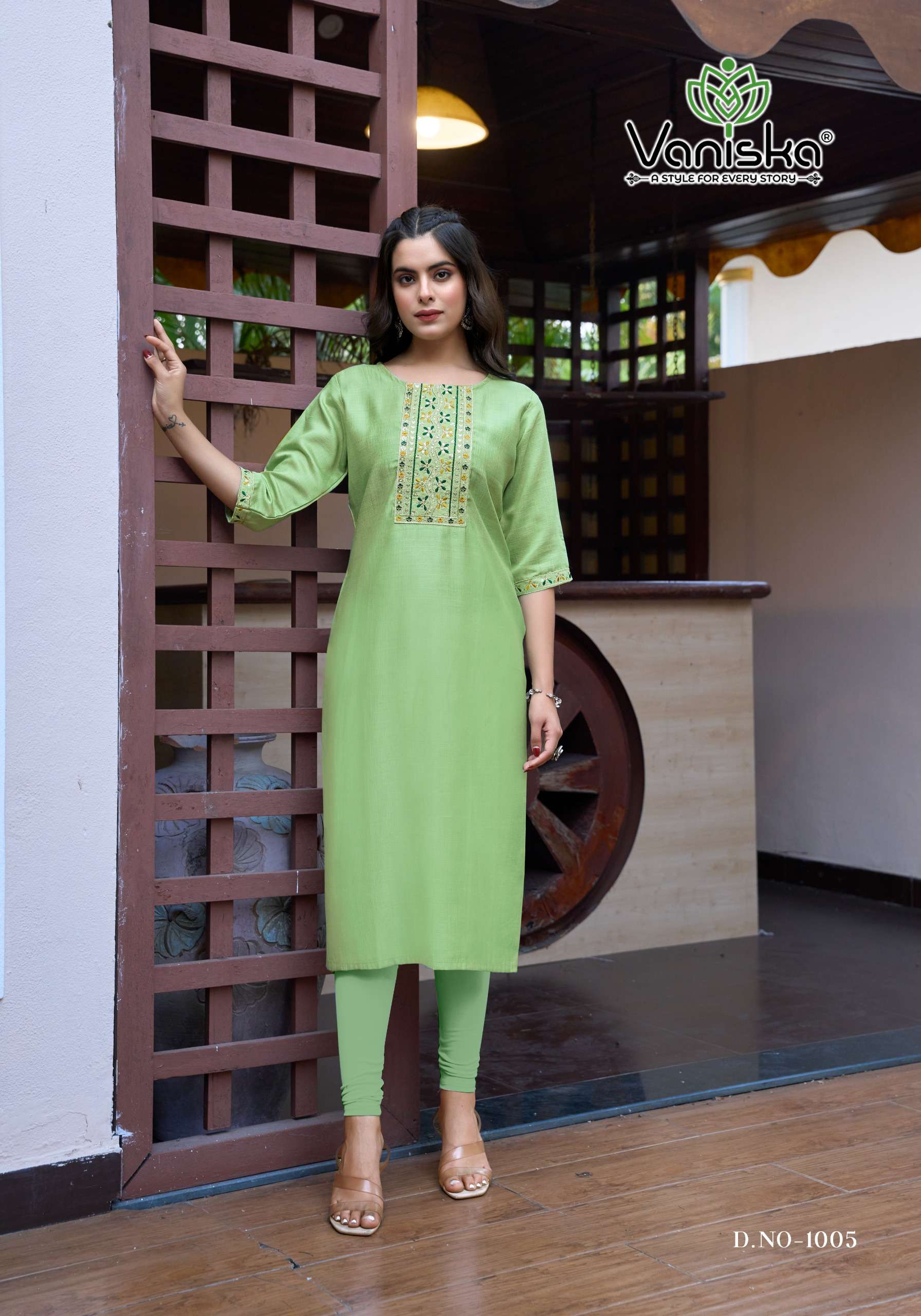 VANISKA FIVE STAR VOL 1 SILK FANCY WORKS LADIES KURTI