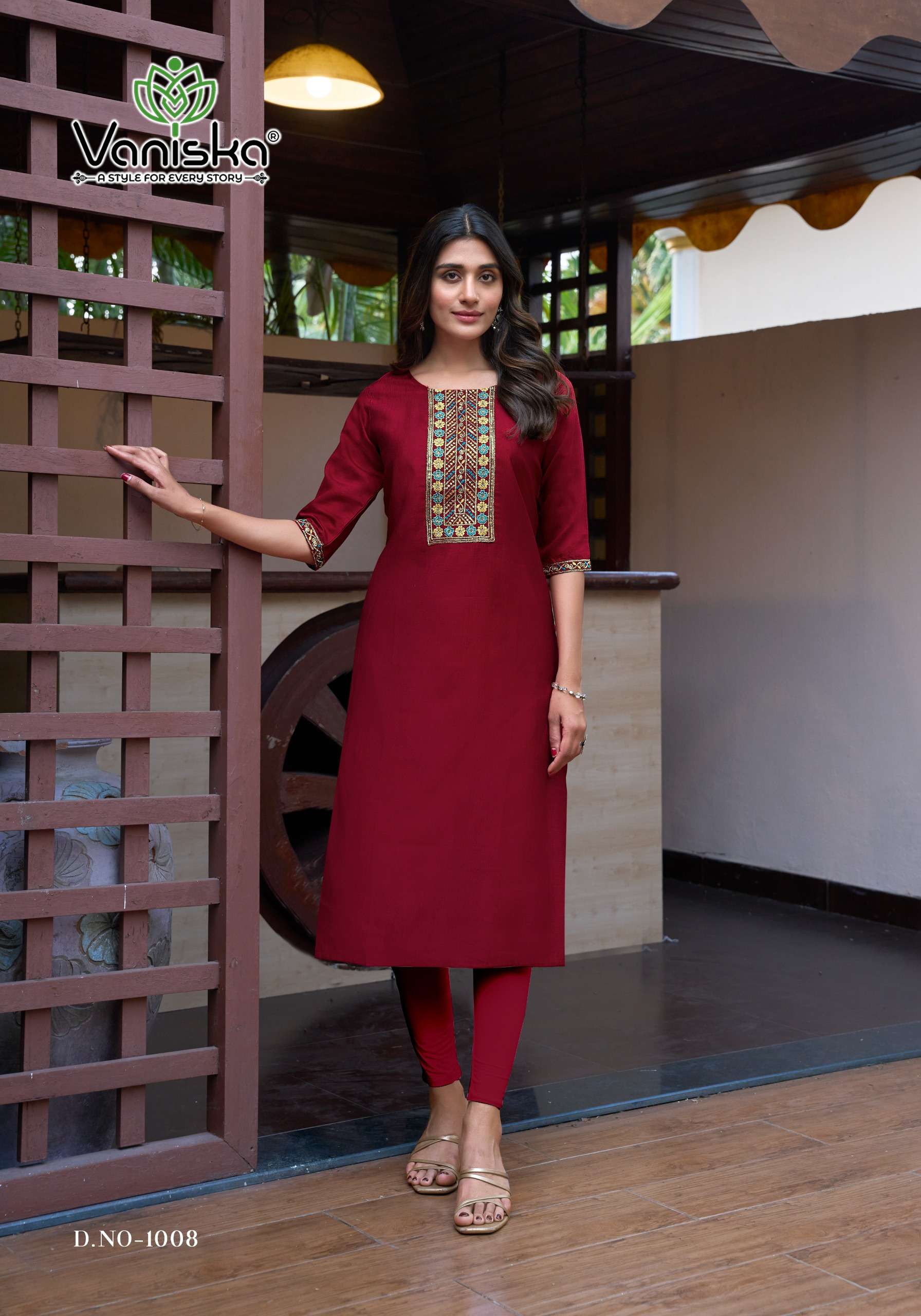 VANISKA FIVE STAR VOL 1 SILK FANCY WORKS LADIES KURTI