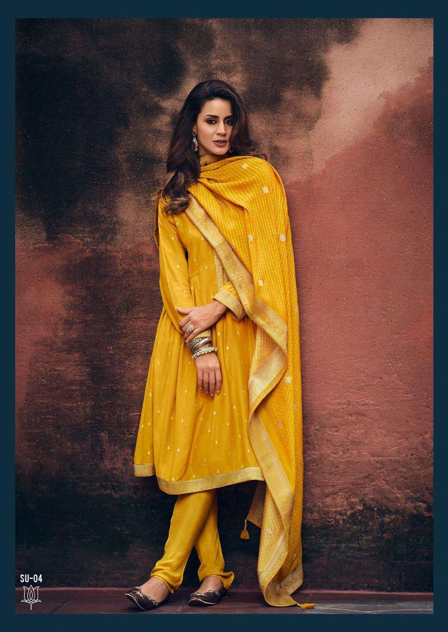 VARSHA SHUBH MUSLIN EMBROIDERY DESIGNER HEAVY SUIT