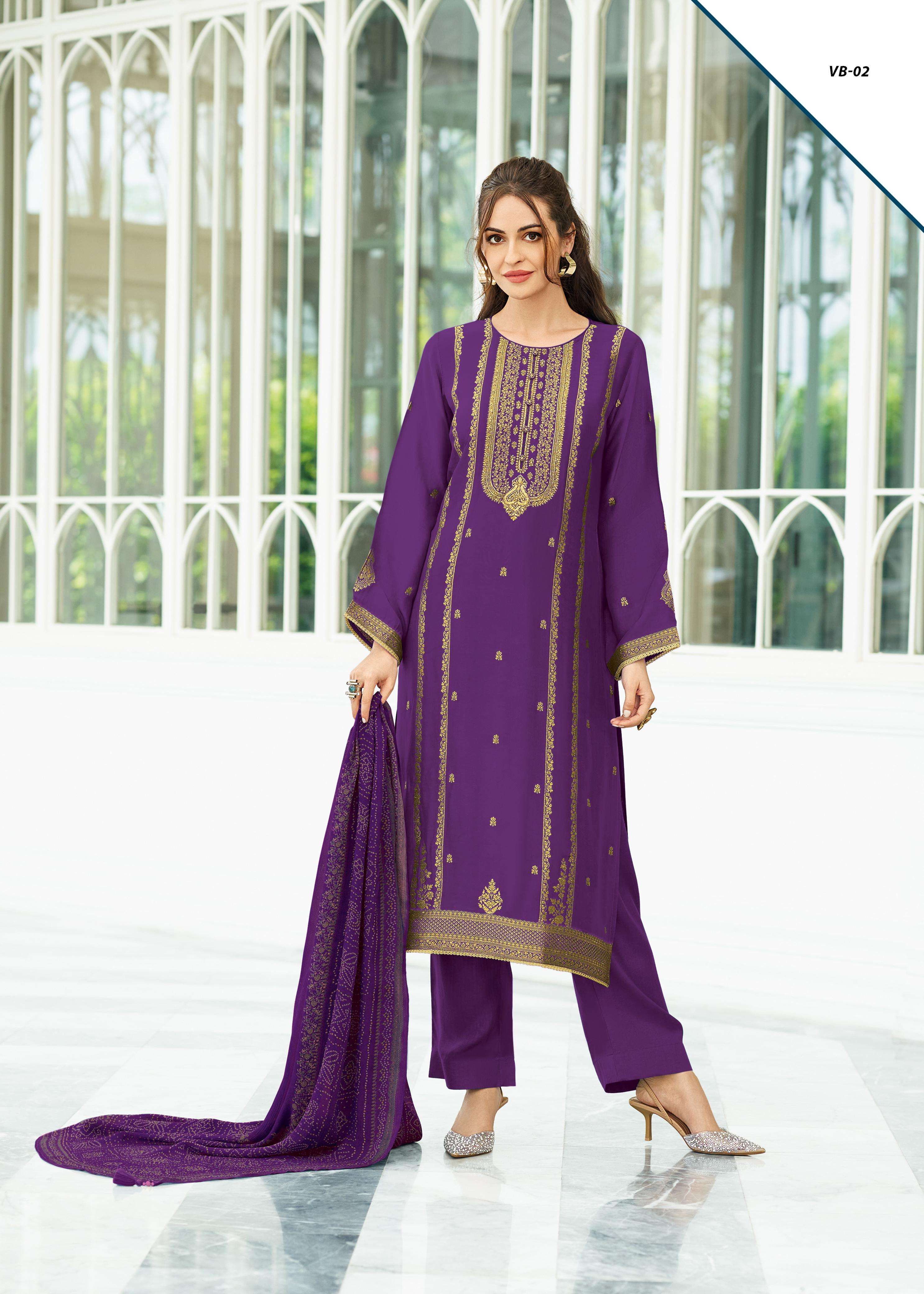 VARSHA VIBHA VISCOSE DESIGNER WORK HEAVY SUIT