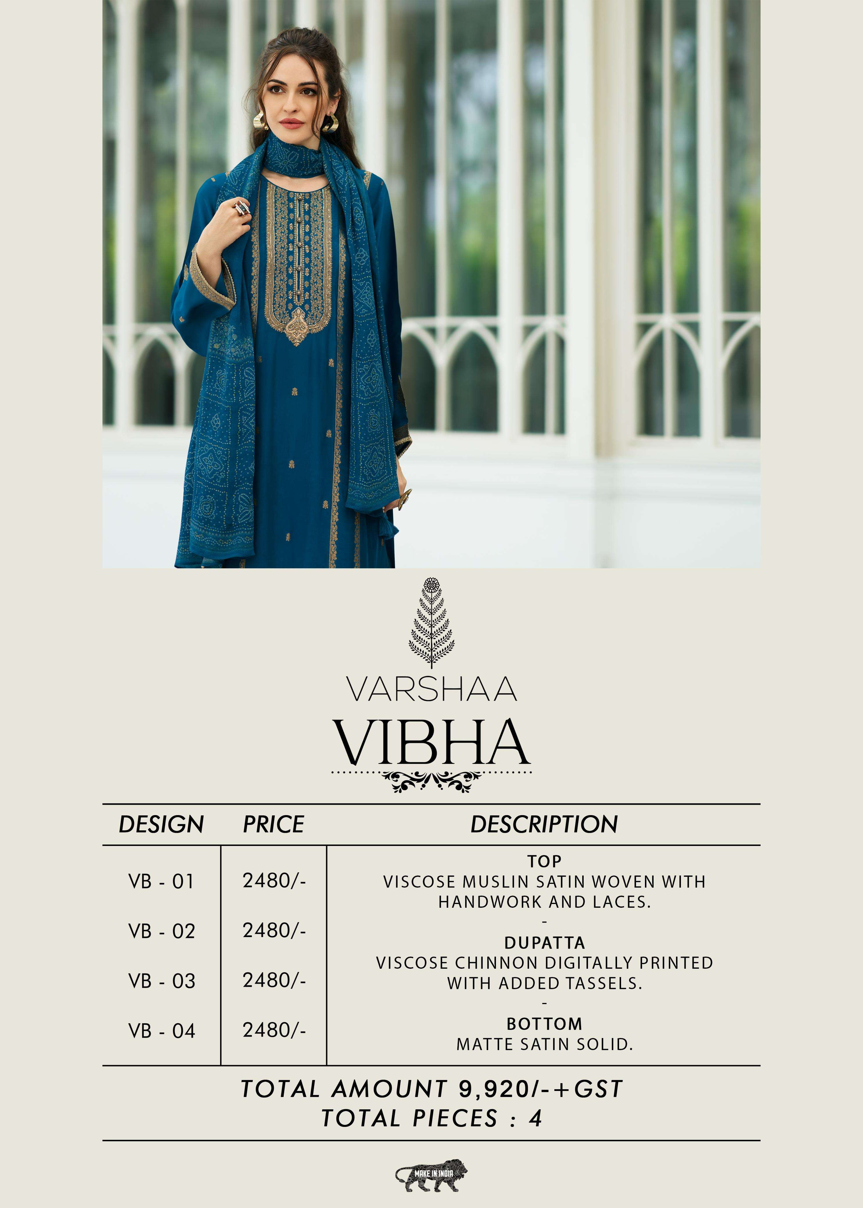 VARSHA VIBHA VISCOSE DESIGNER WORK HEAVY SUIT