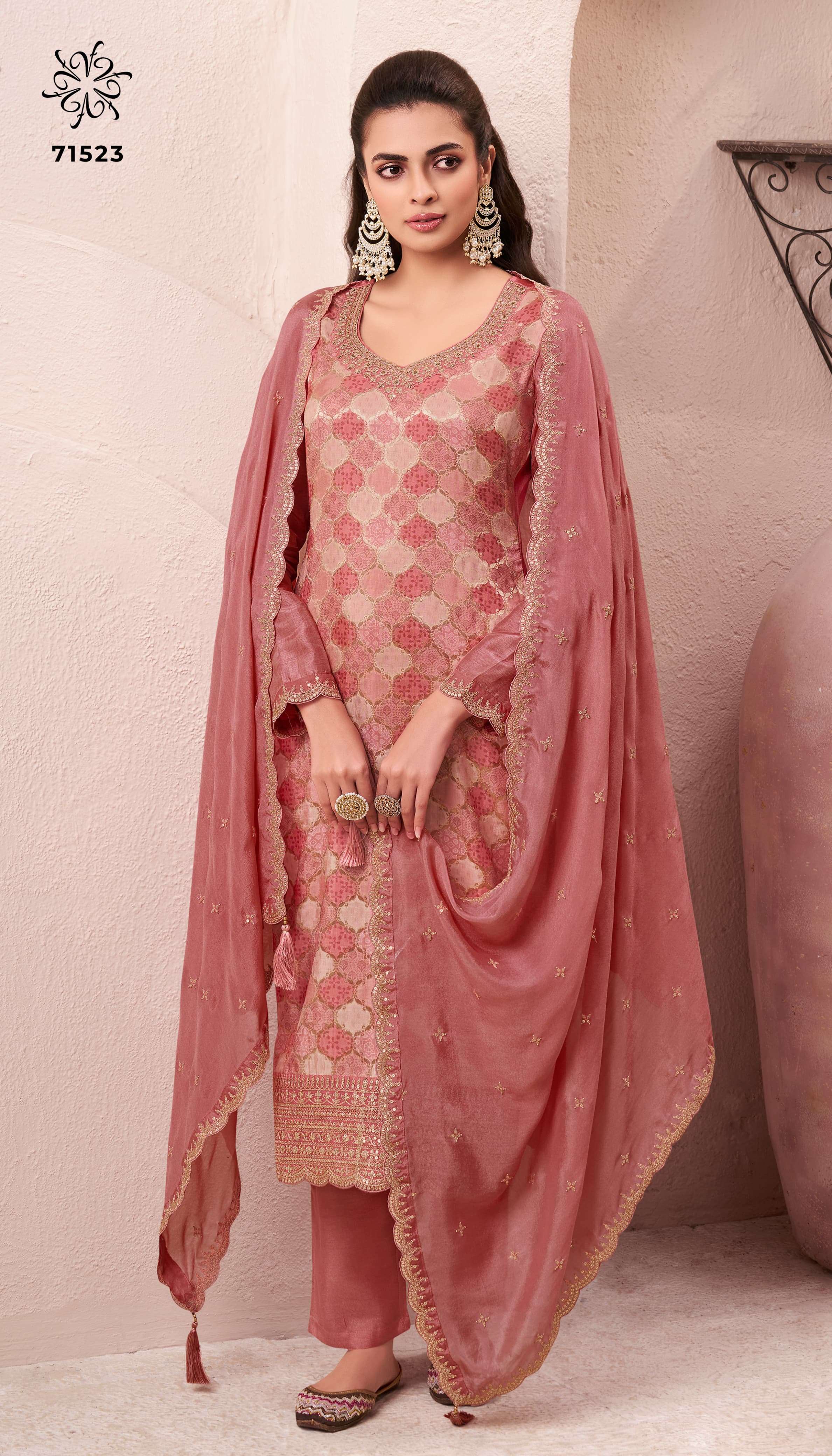 VINAY FASHION KULEESH AASMAA SILK DESIGNER TRADITIONAL WEAR SUIT