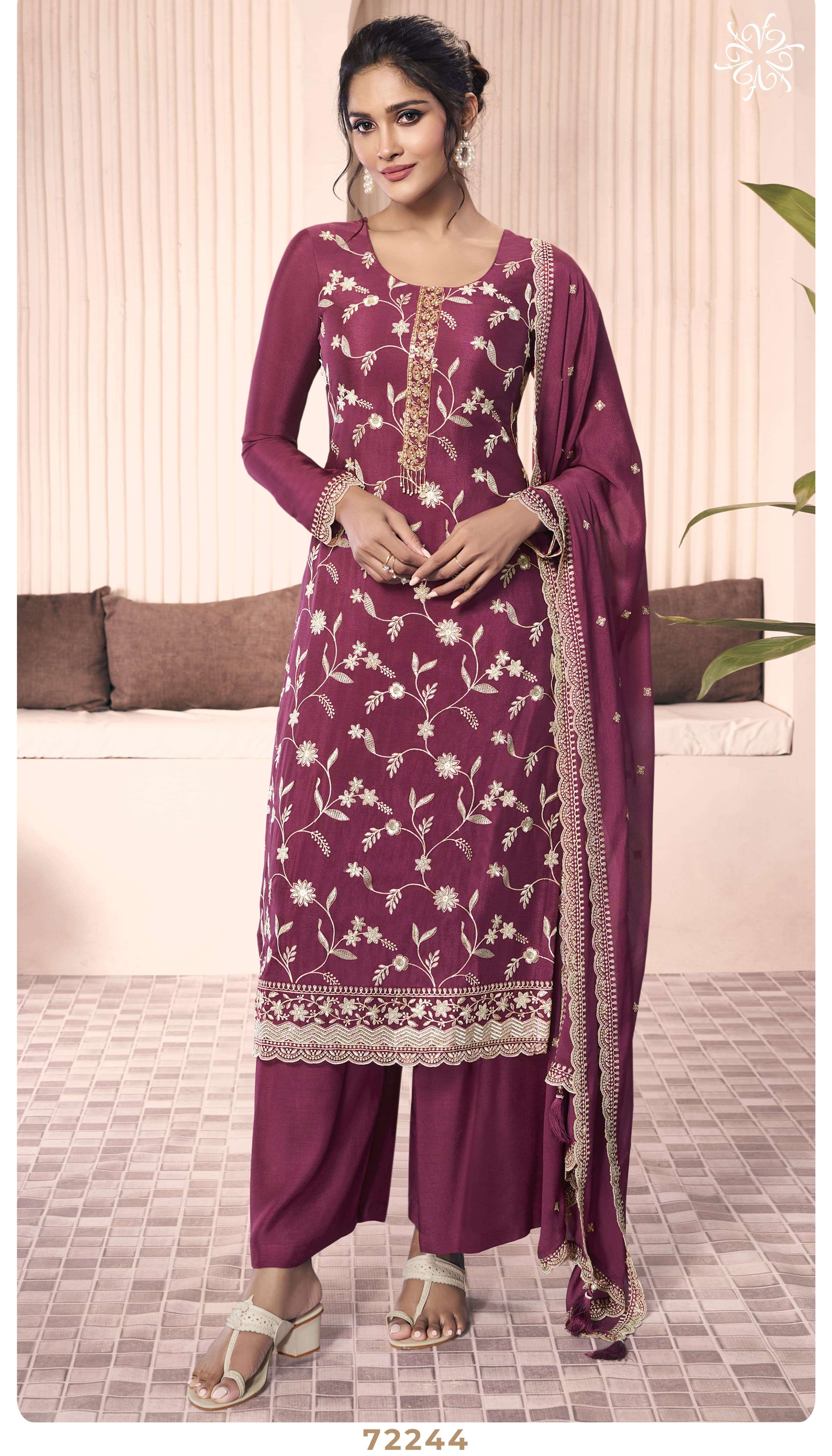 VINAY FASHION KULEESH SHAZIA FANCY EMBROIDERED HEAVY SUIT