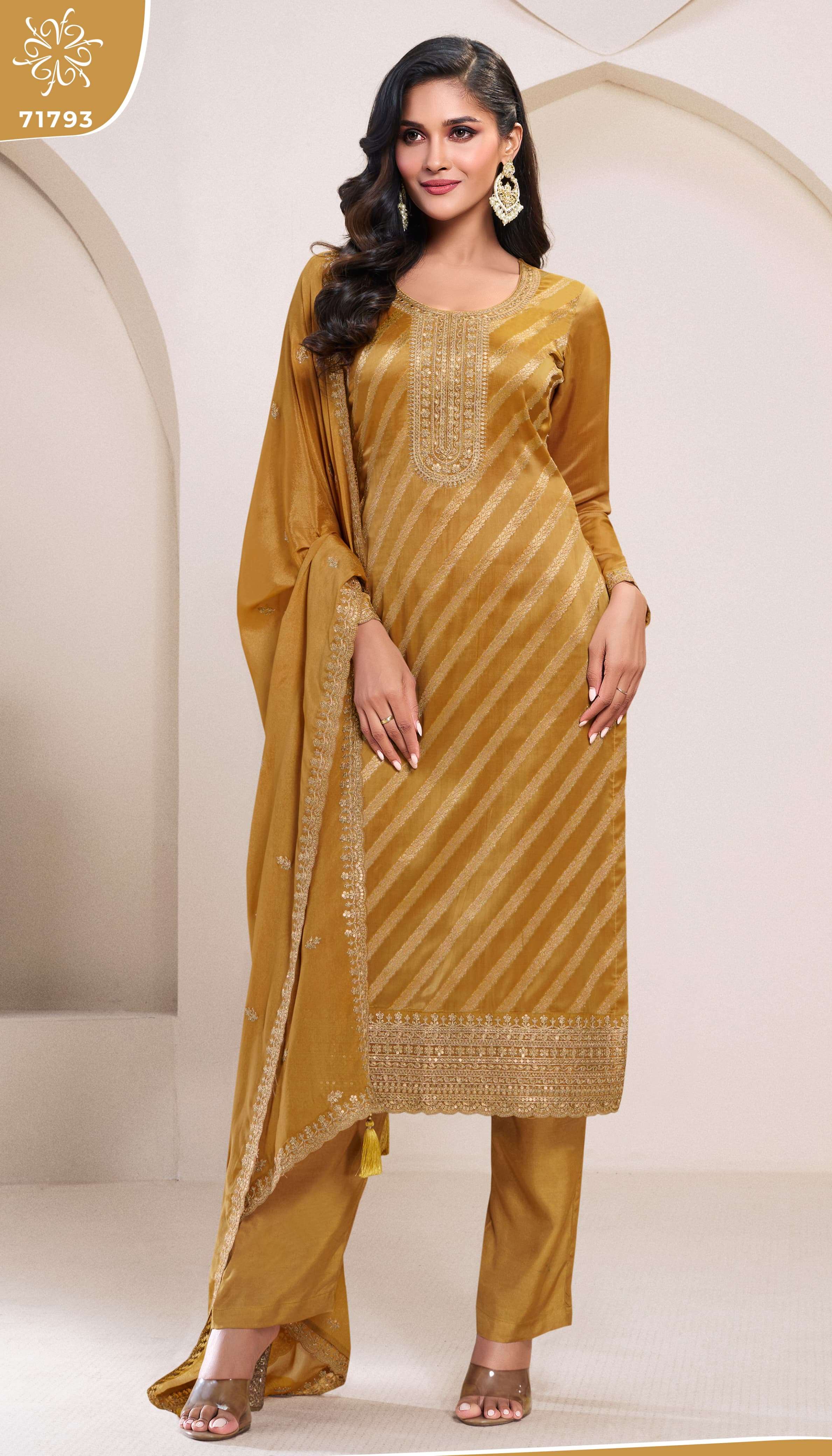 VINAY FASHION KULEESH SILKY VOL 6 SILK JACQUARD DESIGNER SUIT
