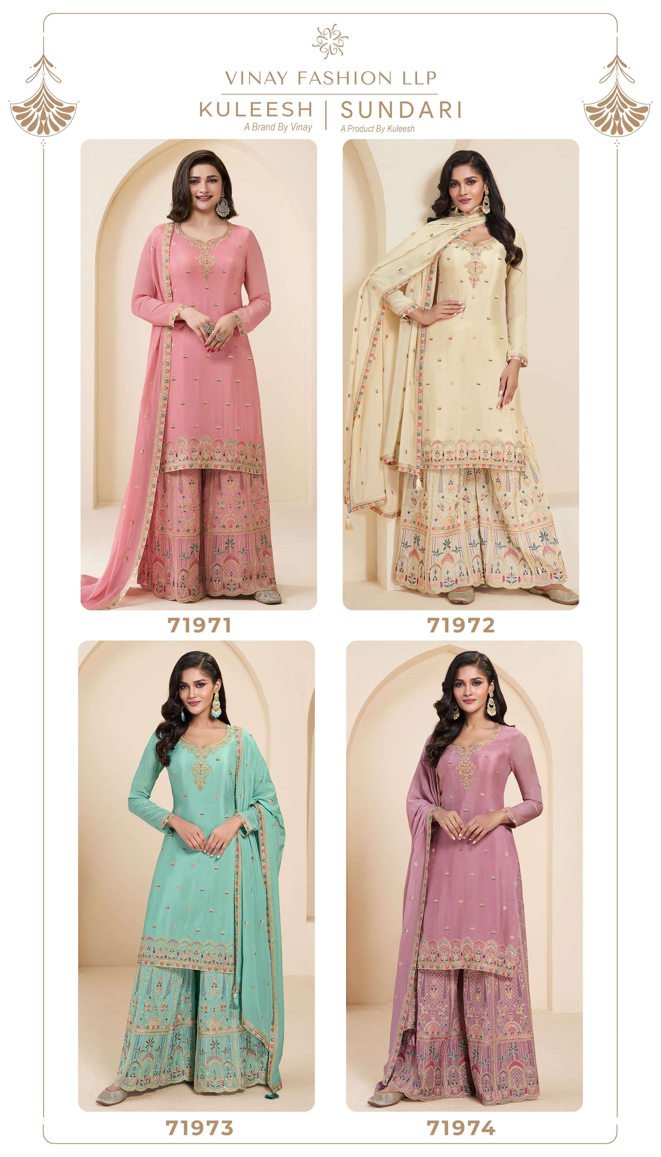 VINAY FASHION KULEESH SUNDARI HEAVY DESIGNER TRADITIONAL WEAR SUIT