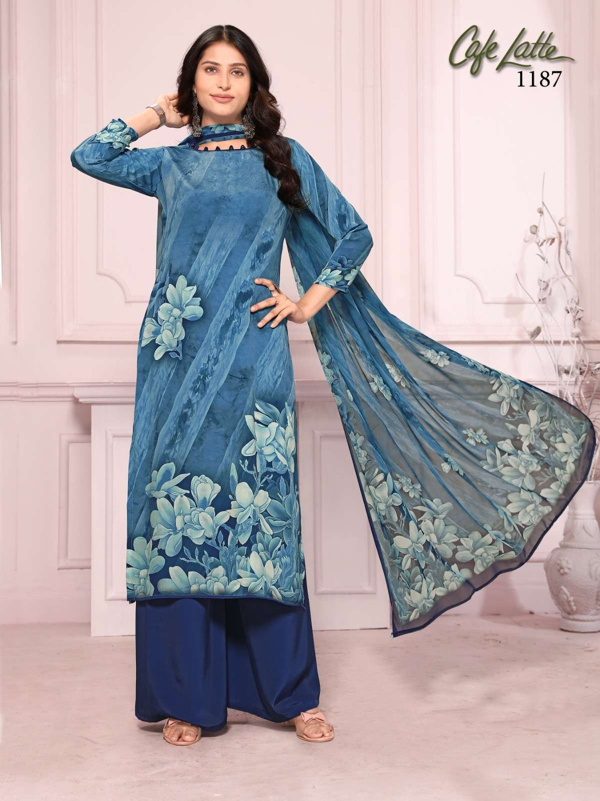 VISHWAM FABRICS CAFE LATTE SERIES CRAPE DRESS