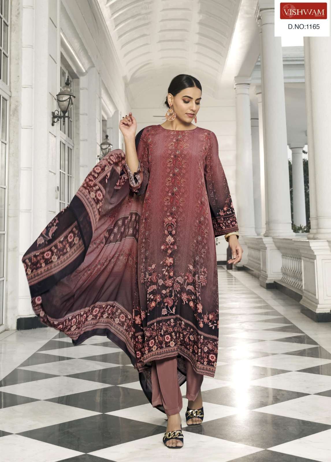 VISHWAM FABRICS CAFE LATTE SERIES CRAPE DRESS