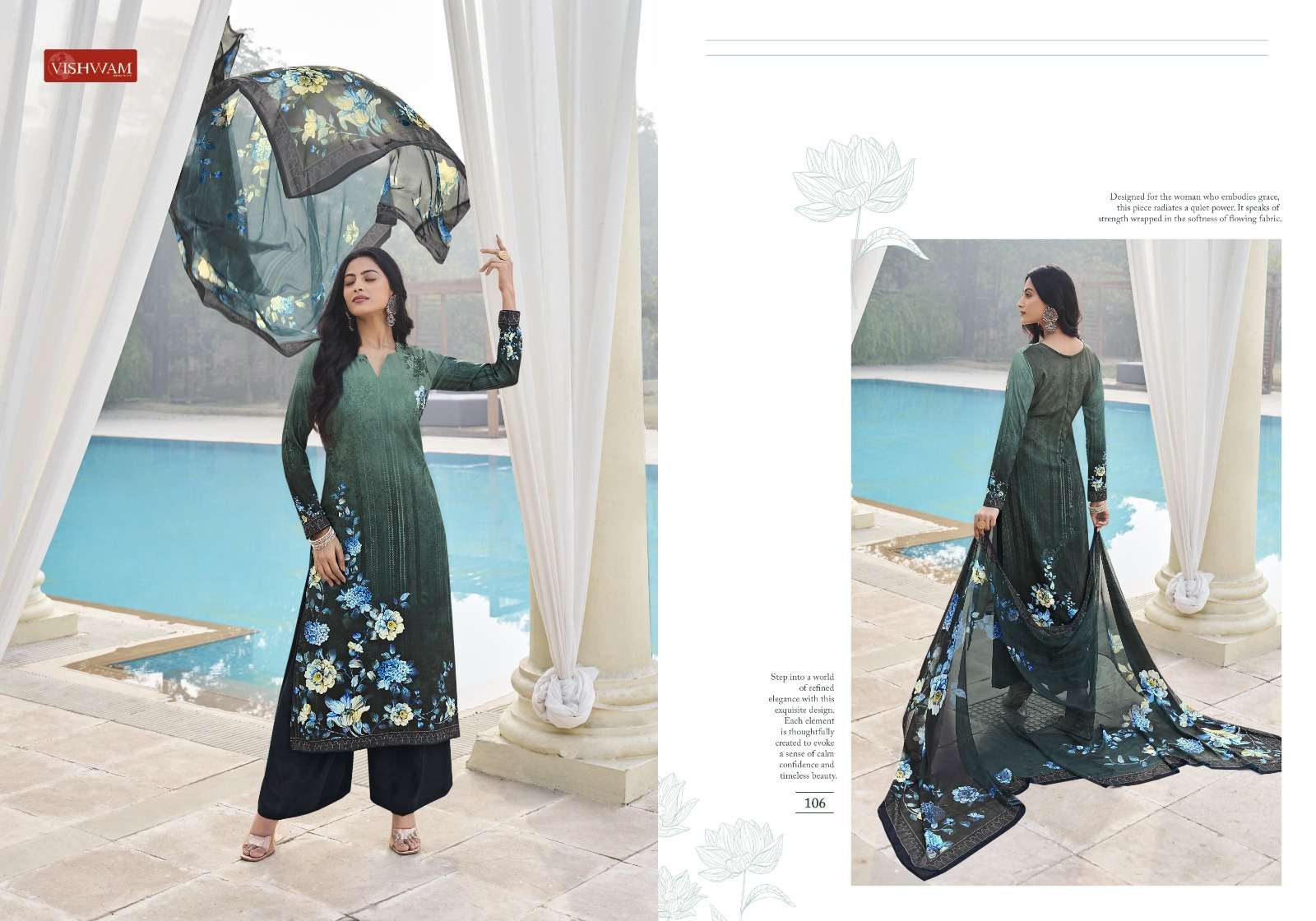 VISHWAM FABRICSICED LATTE VOL 1 CREPE DIGITAL PRINTED SUIT