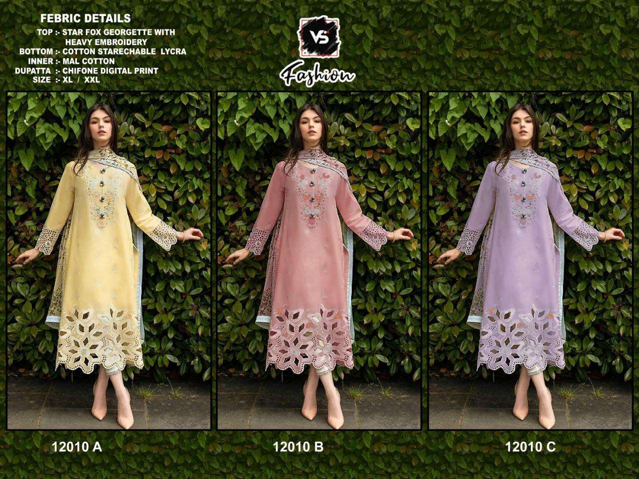 VS FASHION D NO 12010 GEORGETTE BEAUTIFUL DESIGNER PAKISTANI SUIT