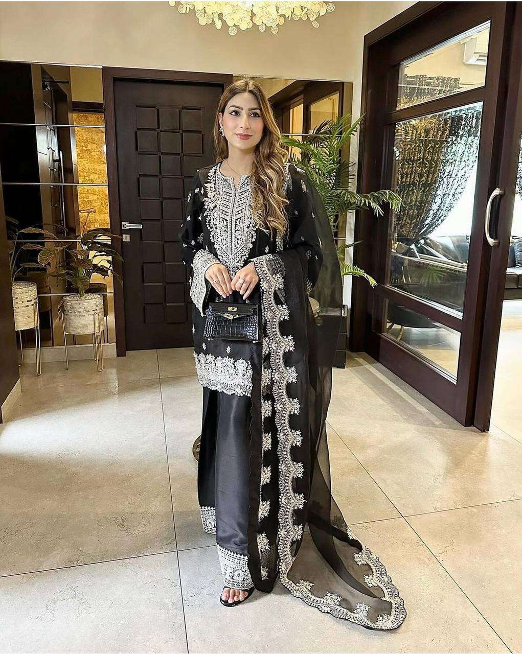 WW 1148 SILK HEAVY SEQUENCE DESIGNER PAKISTANI STYLE SUIT
