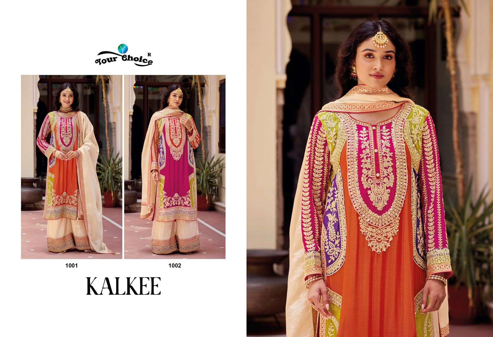 YOUR CHOICE KALKEE HEAVY EMBROIDERED WEDDING WEAR SUIT