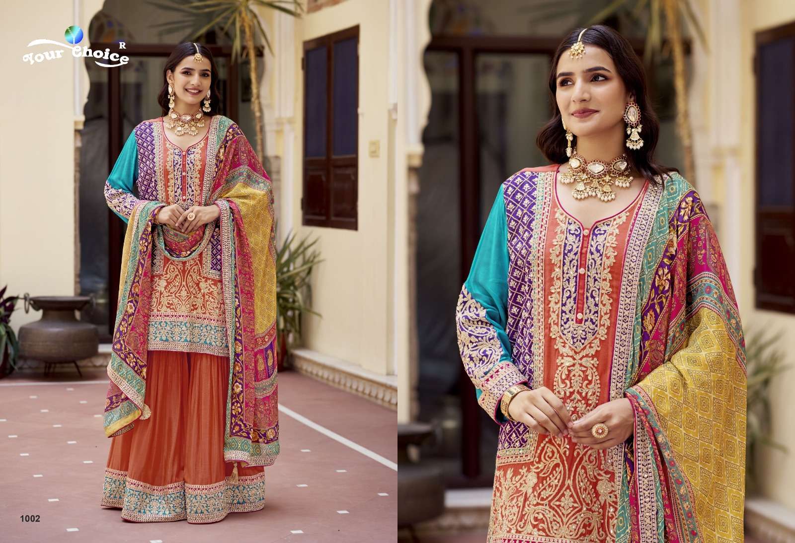 YOUR CHOICE VENIC HEAVY ELEGANT DESIGNER WEDDING WEAR SHARARA SUIT