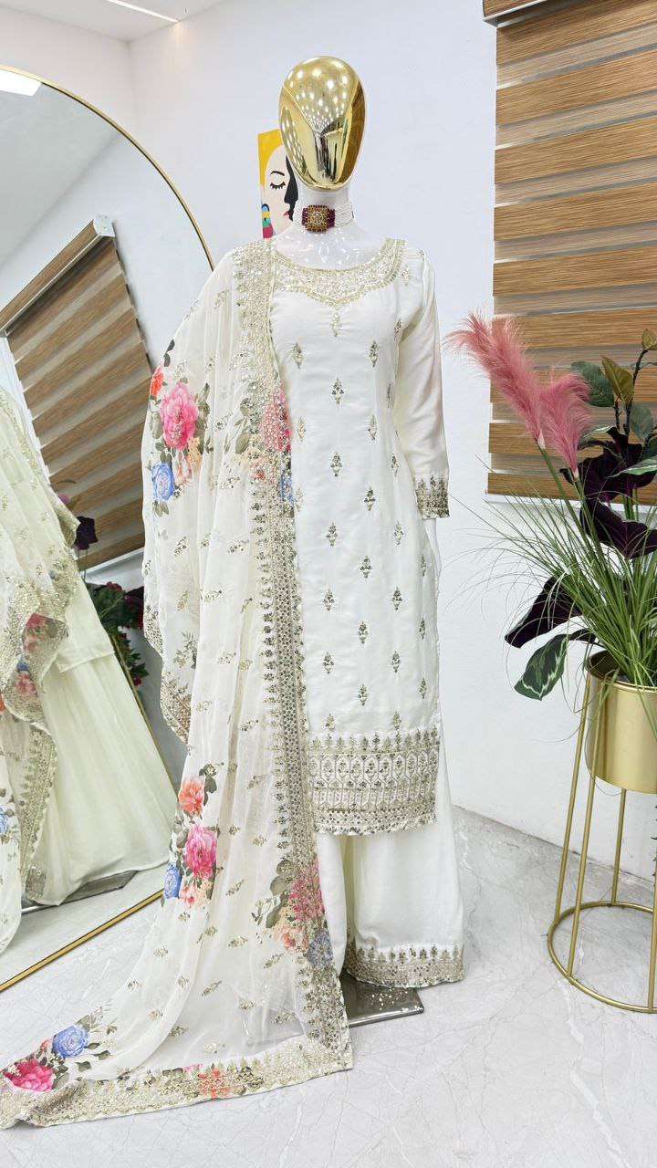 ZF 6002 FANCY DESIGNER PARTY WEAR SHARARA SUIT