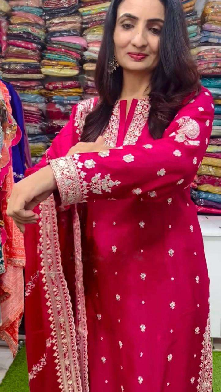 ZSR 3102 SILK WITH SEQUENCE DESIGNER WORK LADIES SUIT
