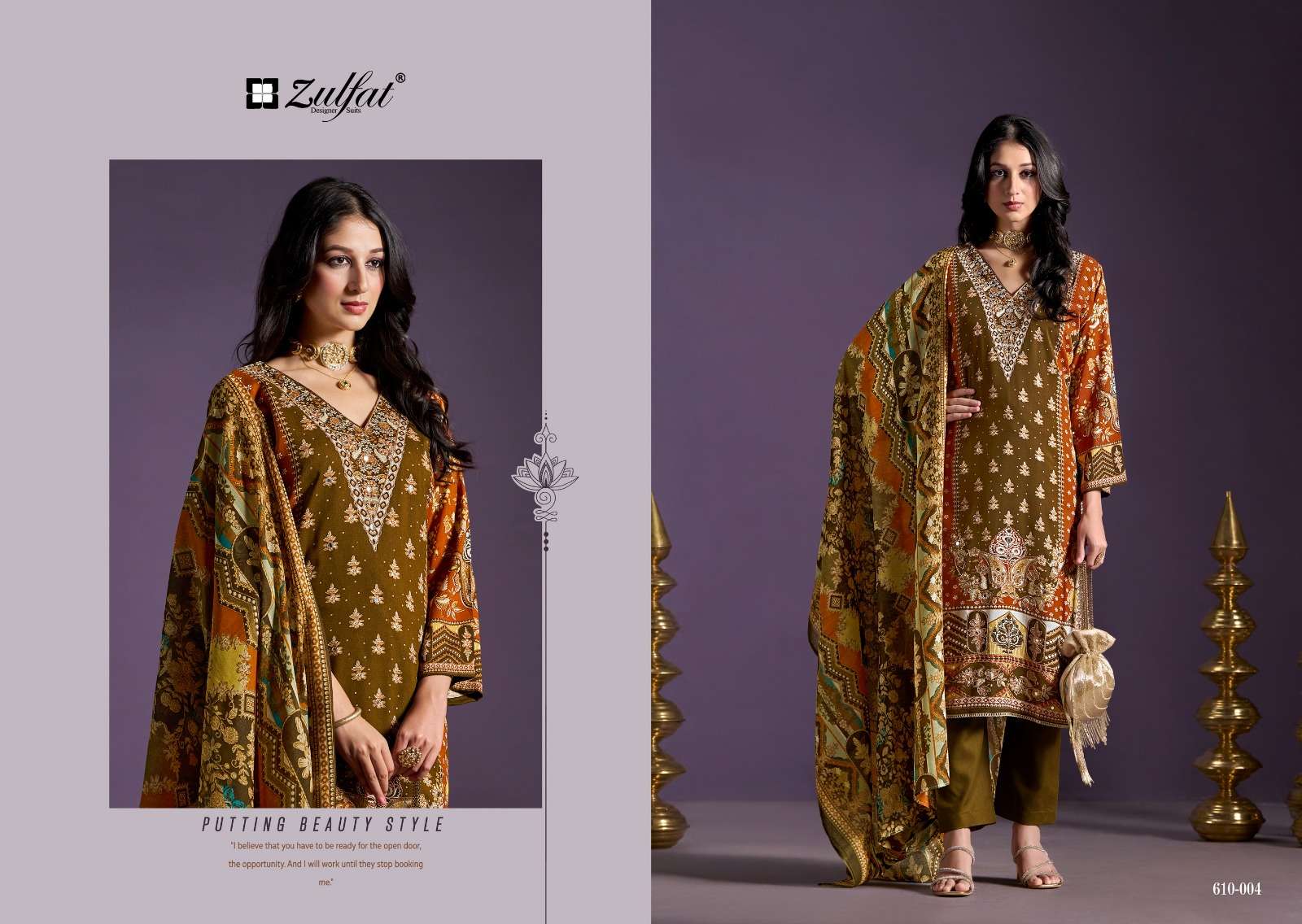 ZULFAT DESIGNER SUITS AAYAT VOL 10 VISCOSE FANCY WORK SALWAR SUIT
