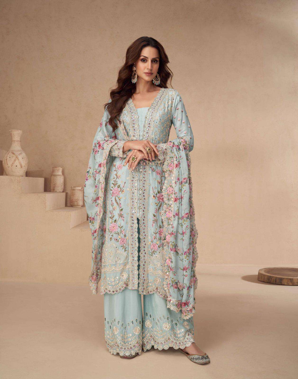 AASHIRWAD CREATION AARNA SILK HEAVY BEAUTIFUL LOOK DESIGNER SUIT