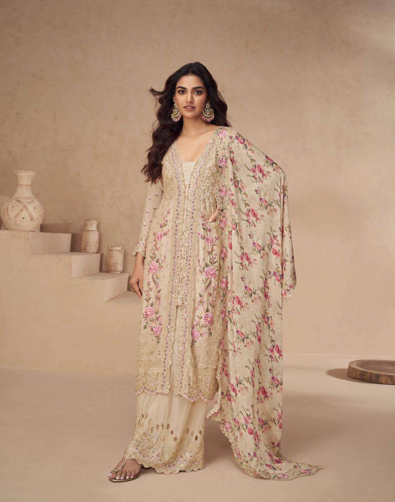 AASHIRWAD CREATION AARNA SILK HEAVY BEAUTIFUL LOOK DESIGNER SUIT