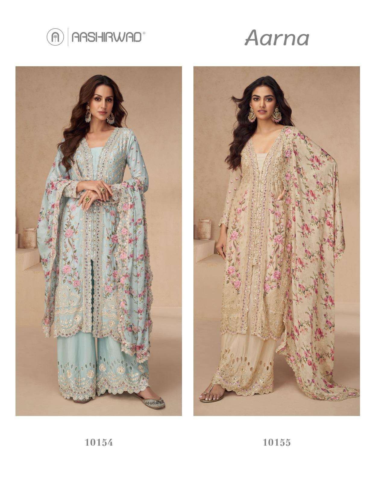 AASHIRWAD CREATION AARNA SILK HEAVY BEAUTIFUL LOOK DESIGNER SUIT