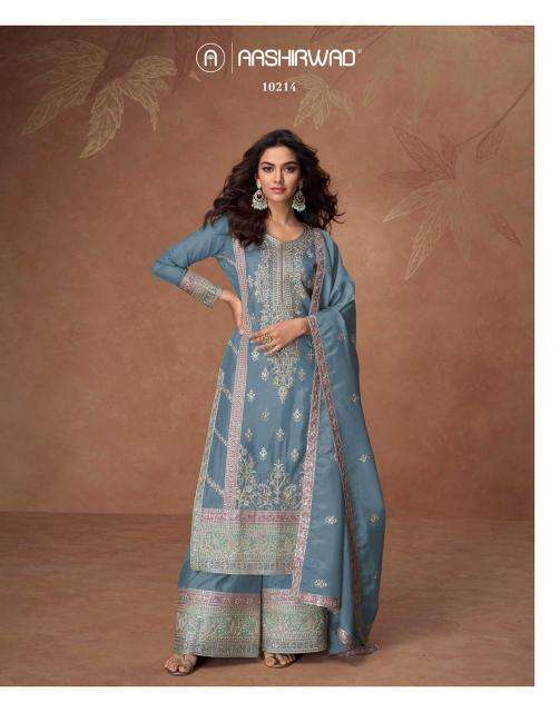 AASHIRWAD CREATION TASHI ORGANZA HEAVY DESIGNER LADIES SUIT