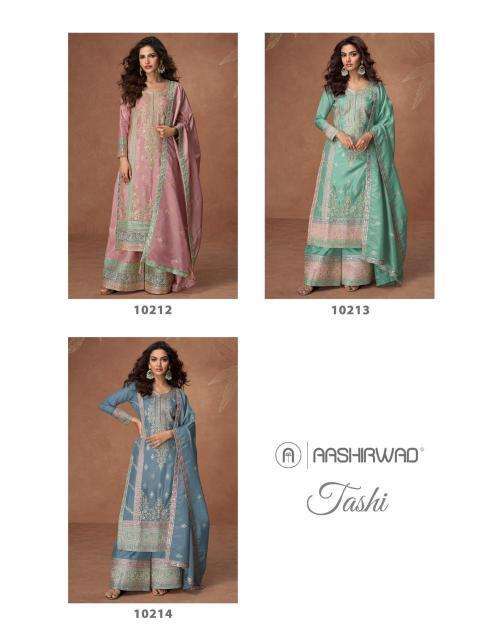 AASHIRWAD CREATION TASHI ORGANZA HEAVY DESIGNER LADIES SUIT