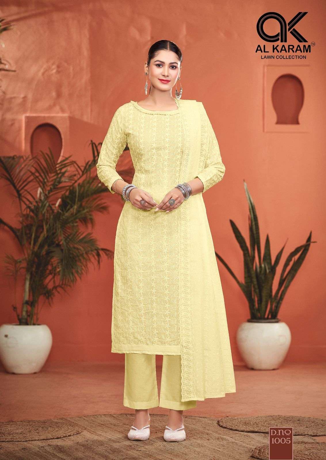 AL KARAM GUZARISH COTTON SCHIFLI WORK SUIT