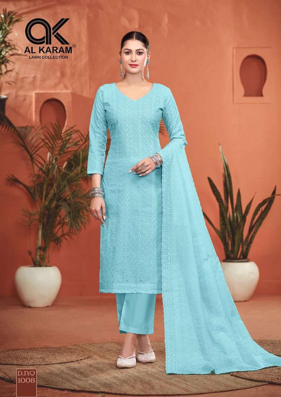 AL KARAM GUZARISH COTTON SCHIFLI WORK SUIT