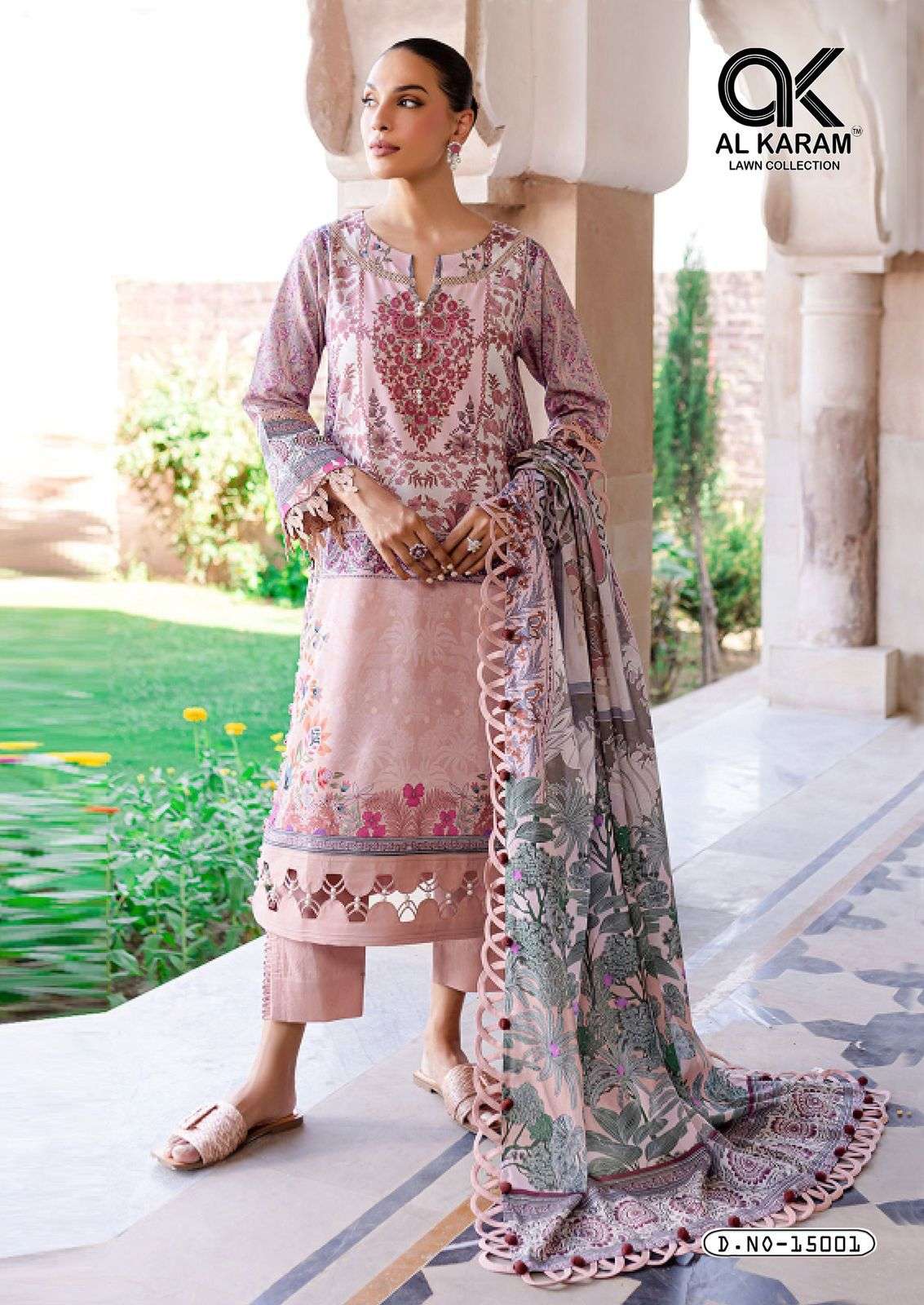 AL KARAM KESARIYA MAGIC IN PRINT VOL 15 CAMBRIC COTTON DIGITAL PRINTS SUIT