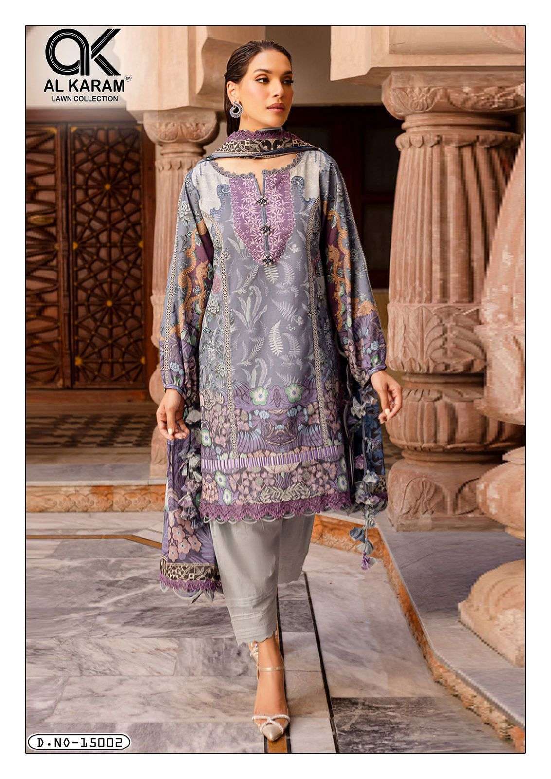 AL KARAM KESARIYA MAGIC IN PRINT VOL 15 CAMBRIC COTTON DIGITAL PRINTS SUIT
