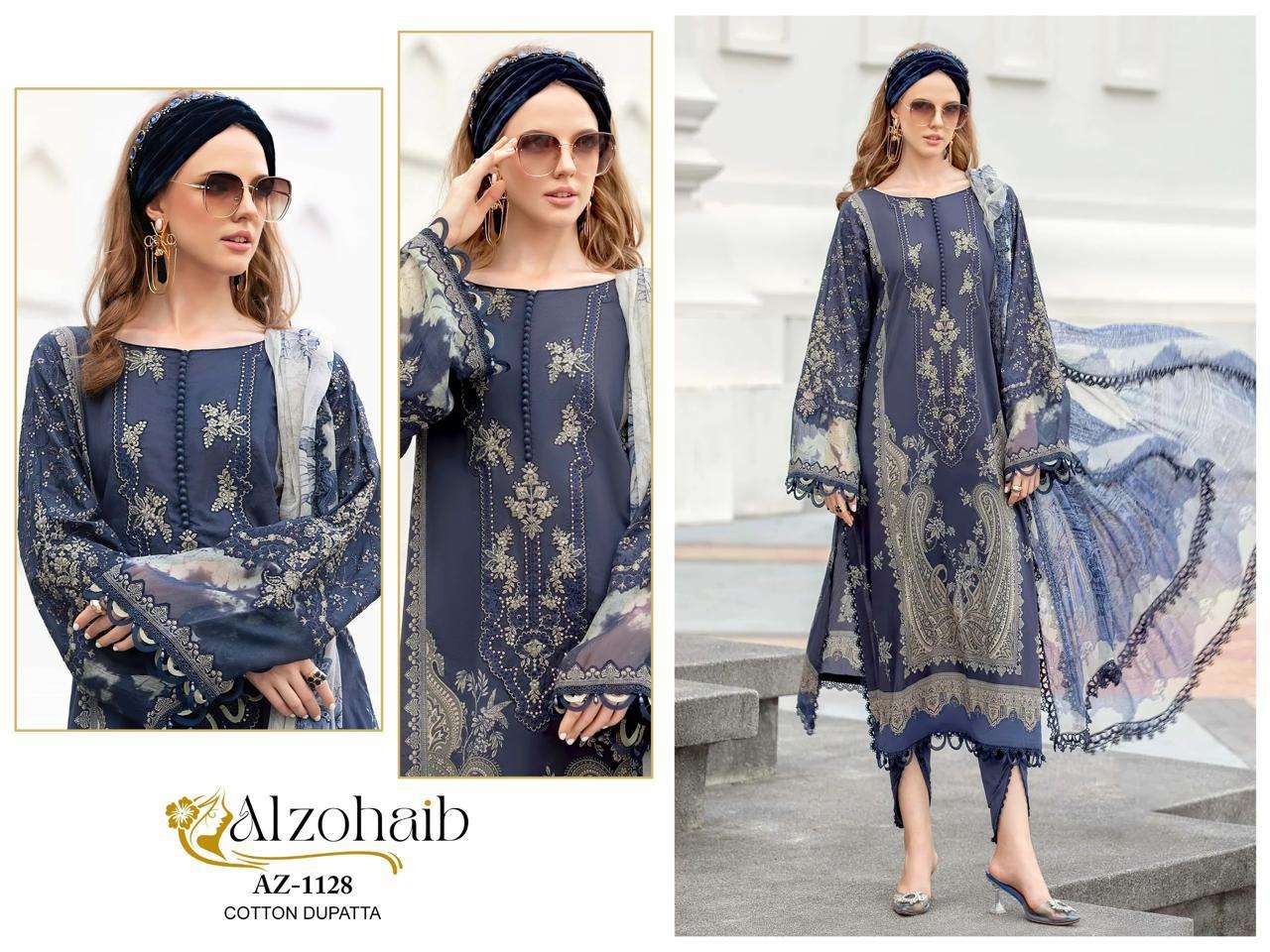 AL ZOHAIB DESIGN NO - 1115-1126-1127-1128 PURE COTTON PRINT PATCH WORK PAKISTANI SALWAR SUIT