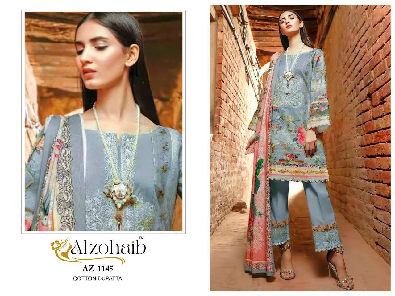 AL ZOHAIB DESIGN NO - AZ-1129-1130A-1130B-1132A-1132B-1163A-1163B-1164-1165-1145 PURE COTTON PRINT PATCH WORK PAKISTANI SALWAR SUIT