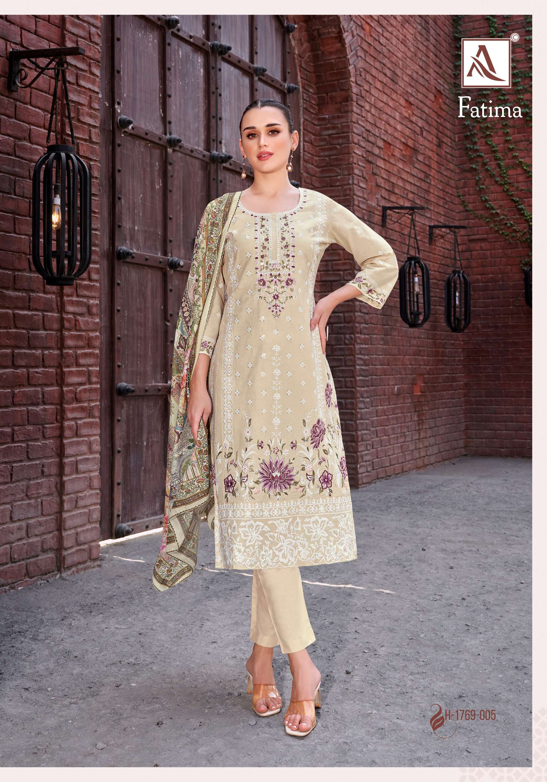 ALOK SUITS FATIMA LAWN COTTON FANCY WORK SUIT
