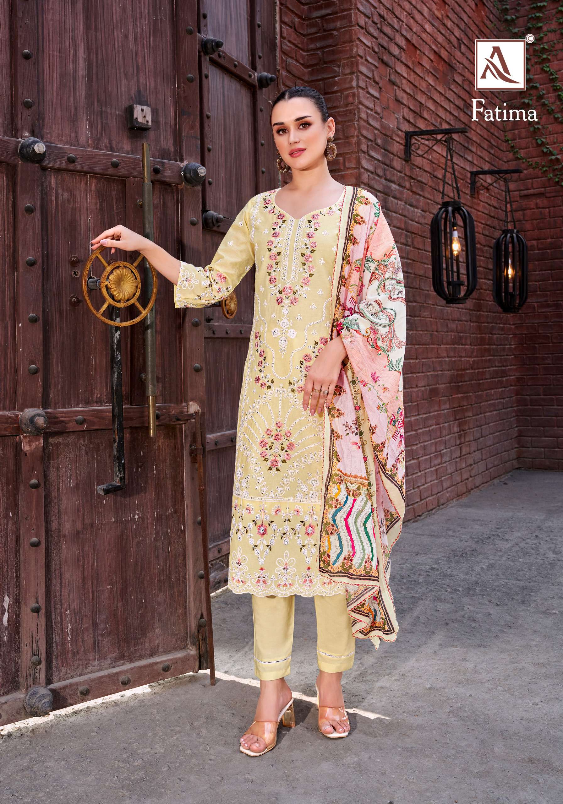 ALOK SUITS FATIMA LAWN COTTON FANCY WORK SUIT