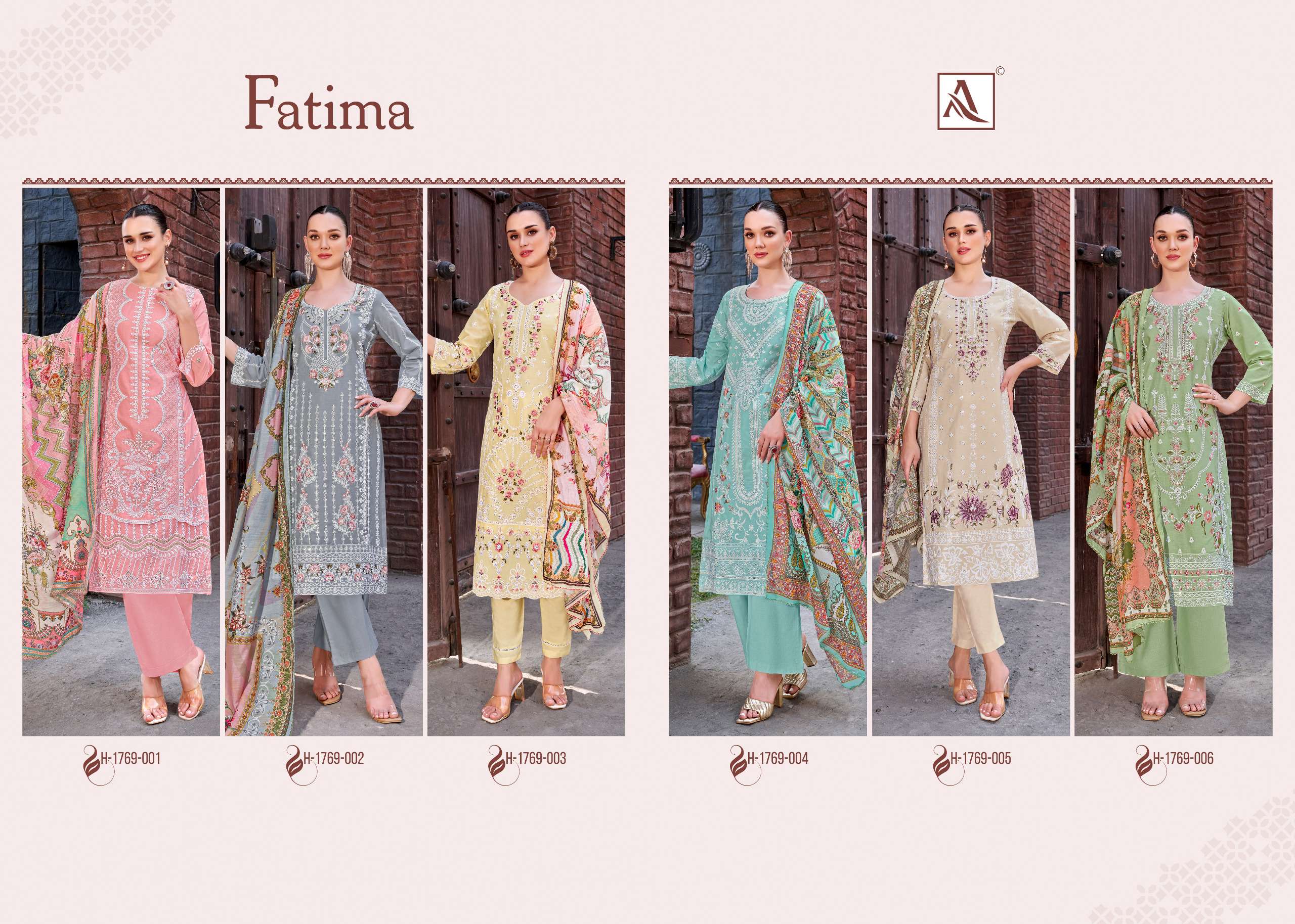 ALOK SUITS FATIMA LAWN COTTON FANCY WORK SUIT