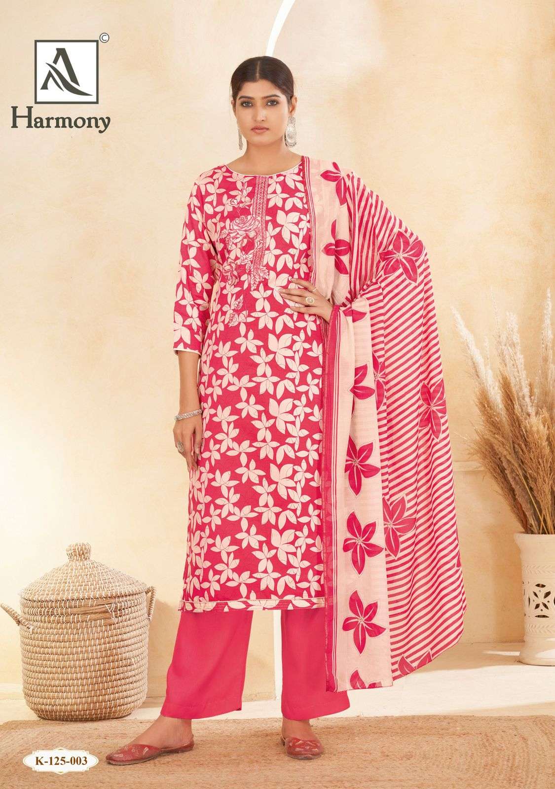 ALOK SUITS HARMONY JAM COTTON FANCY WORK SUIT