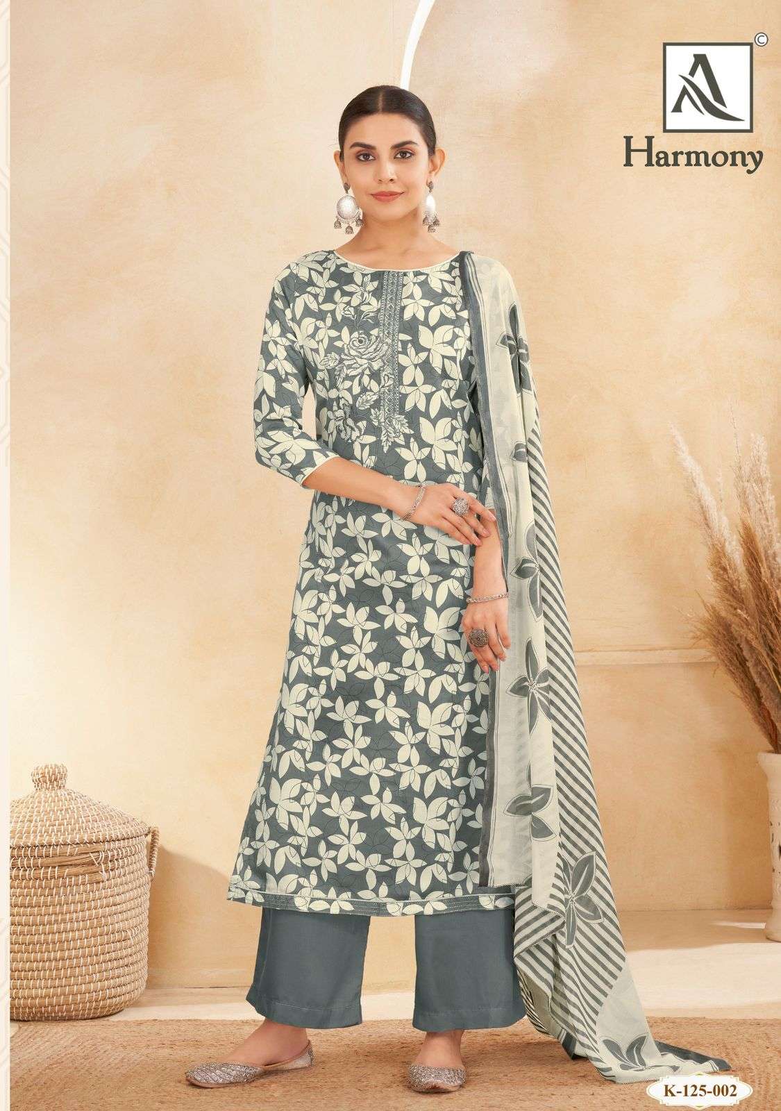 ALOK SUITS HARMONY JAM COTTON FANCY WORK SUIT