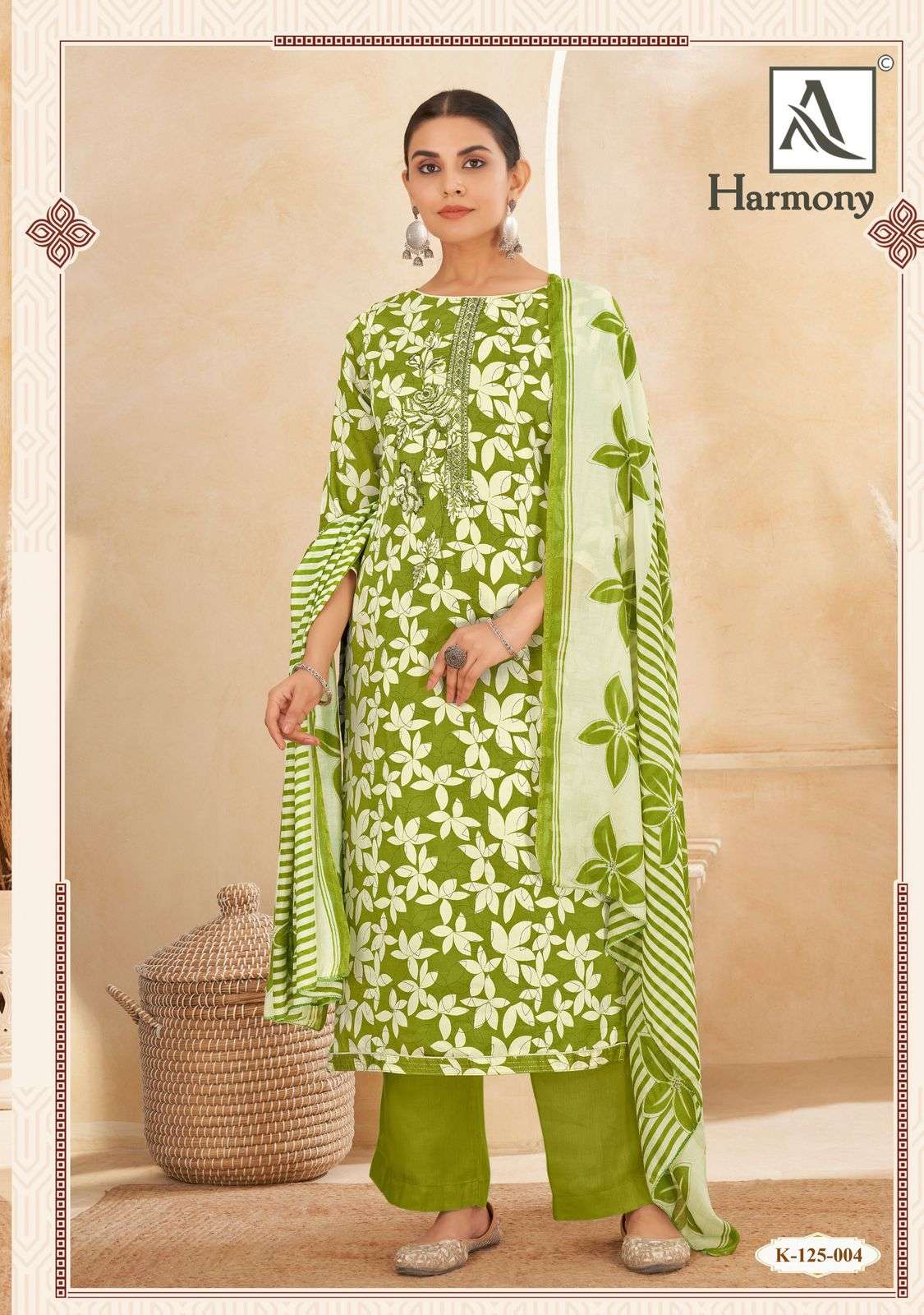 ALOK SUITS HARMONY JAM COTTON FANCY WORK SUIT