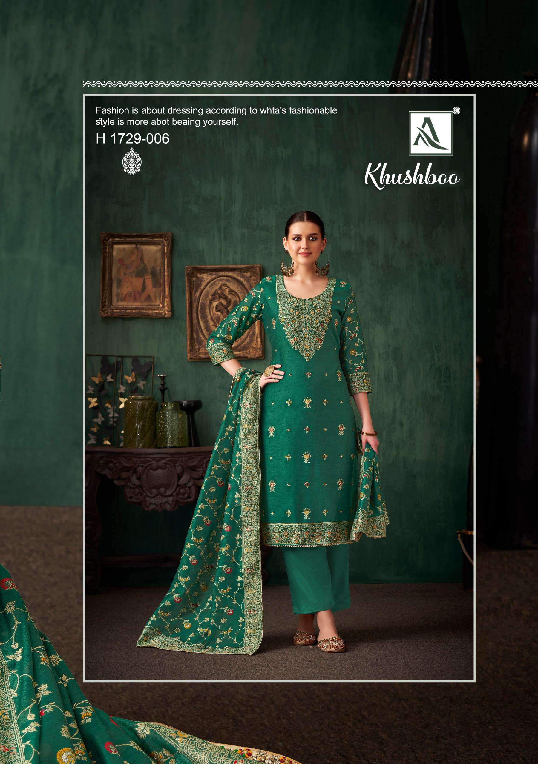 ALOK SUITS KHUSHBOO JACQUARD DESIGNER WORK LADIES SUIT
