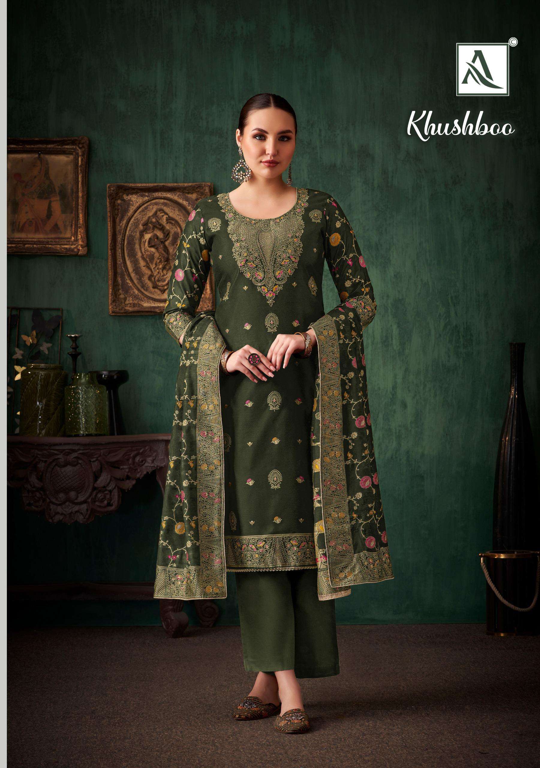 ALOK SUITS KHUSHBOO JACQUARD DESIGNER WORK LADIES SUIT