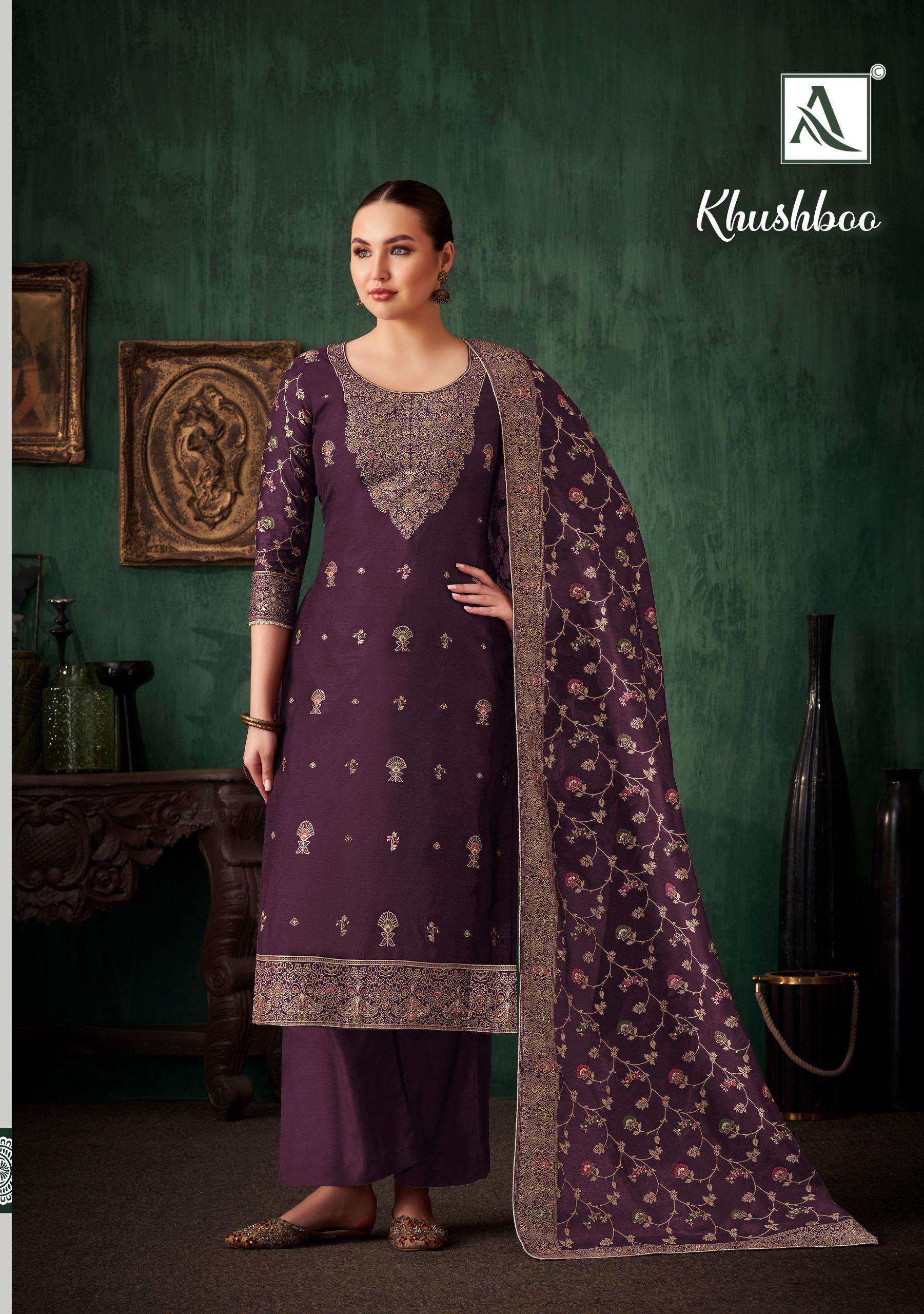 ALOK SUITS KHUSHBOO JACQUARD DESIGNER WORK LADIES SUIT