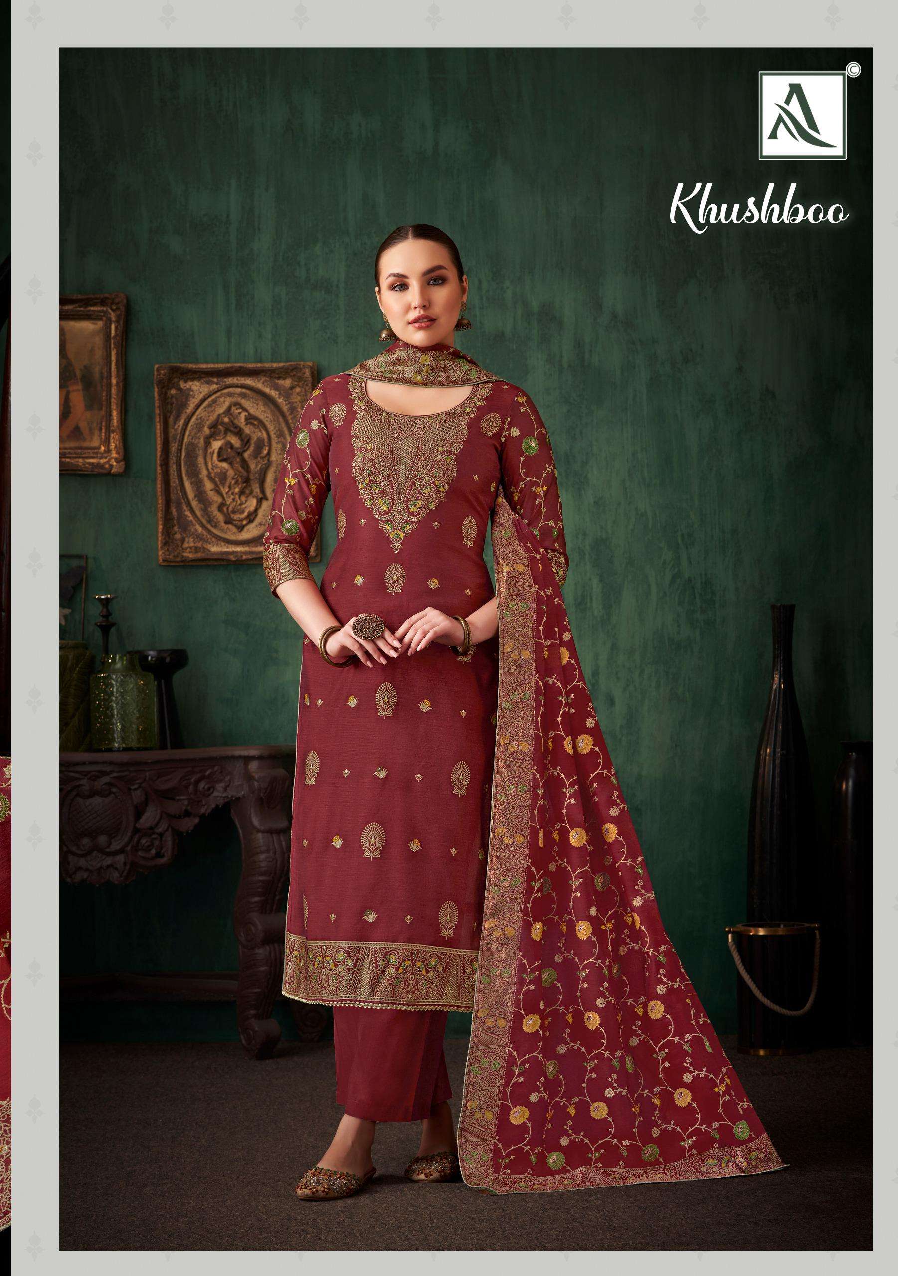 ALOK SUITS KHUSHBOO JACQUARD DESIGNER WORK LADIES SUIT