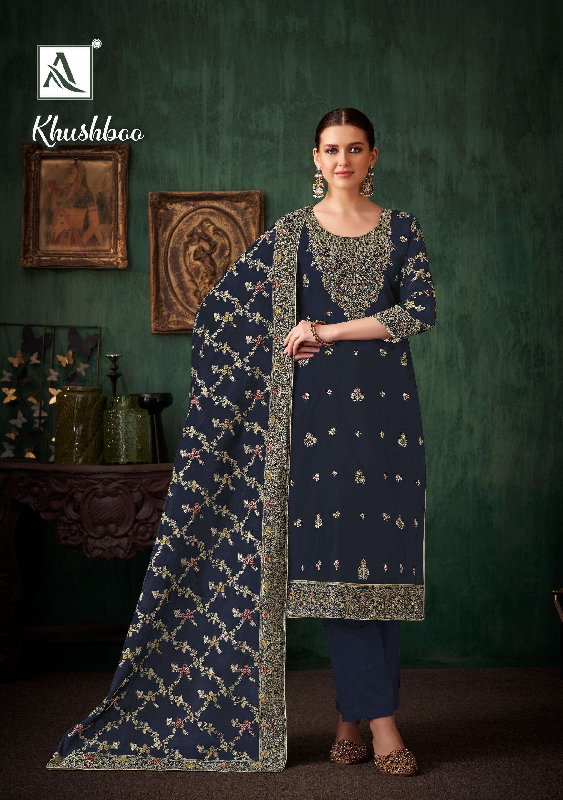 ALOK SUITS KHUSHBOO JACQUARD DESIGNER WORK LADIES SUIT