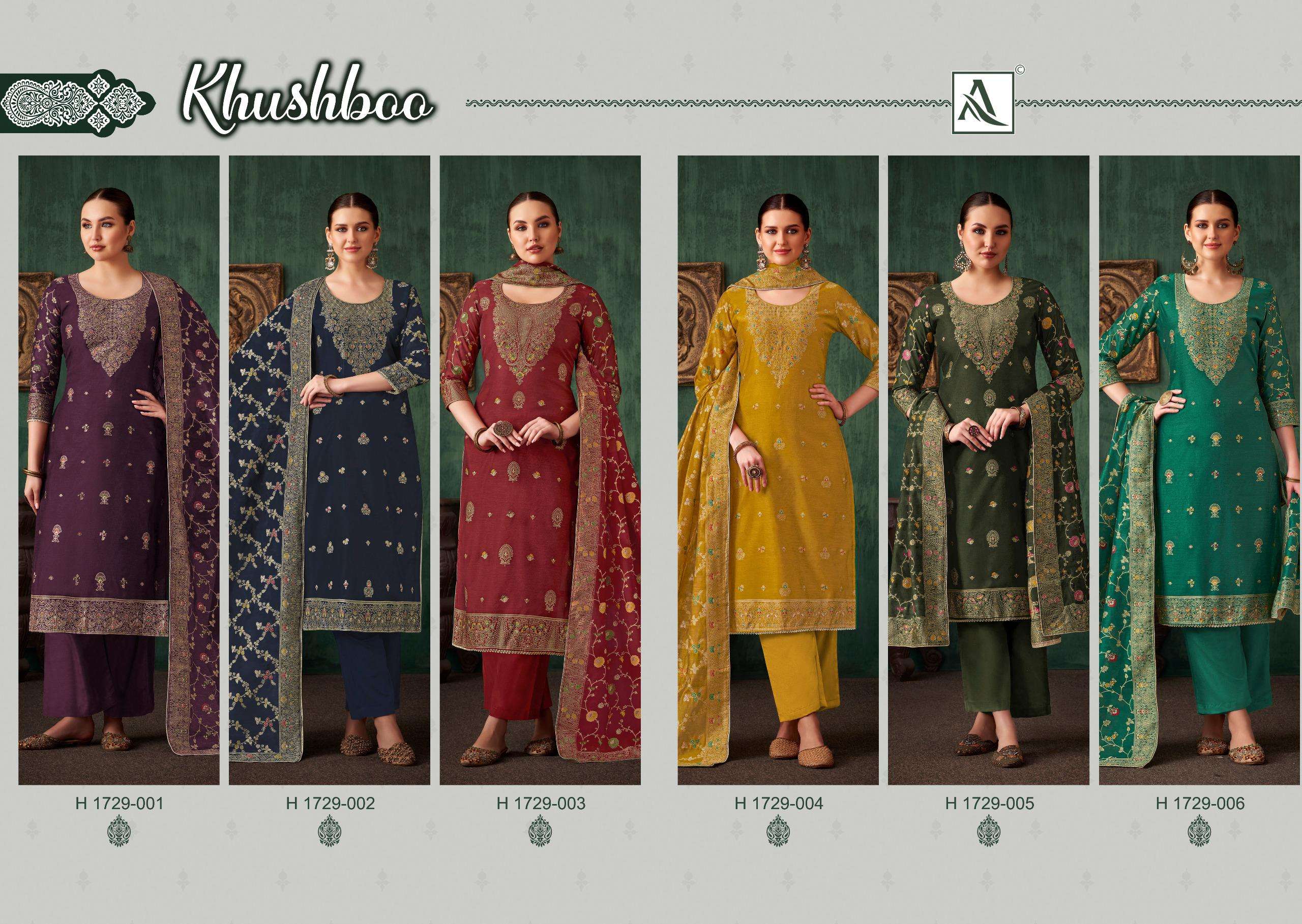 ALOK SUITS KHUSHBOO JACQUARD DESIGNER WORK LADIES SUIT