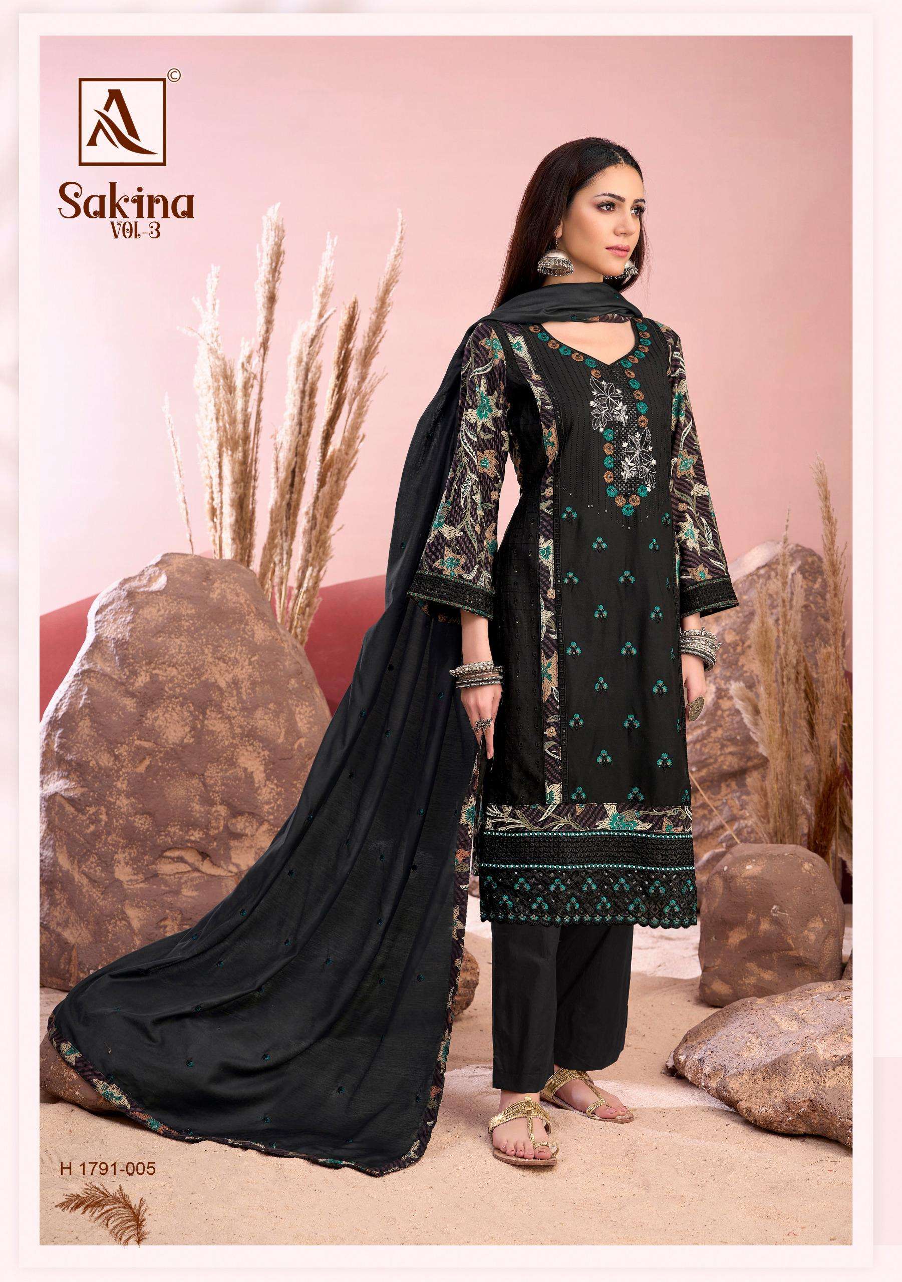 ALOK SUITS SAKINA VOL 3 VISCOSE EMBROIDERY WORK SUIT