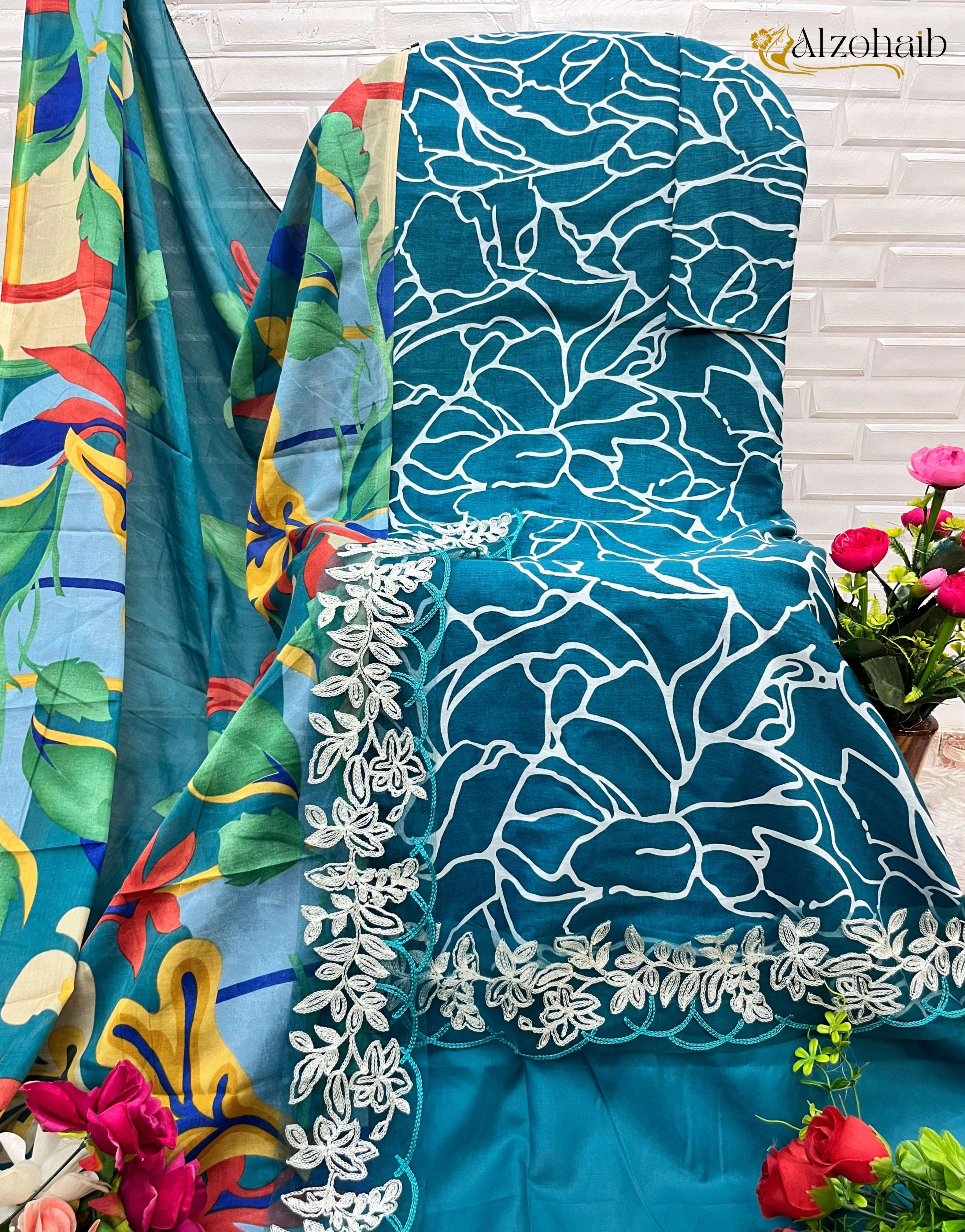 ALZOHAIB DESIGN NO - 1022 COTTON PRINT PAKISTANI SUIT