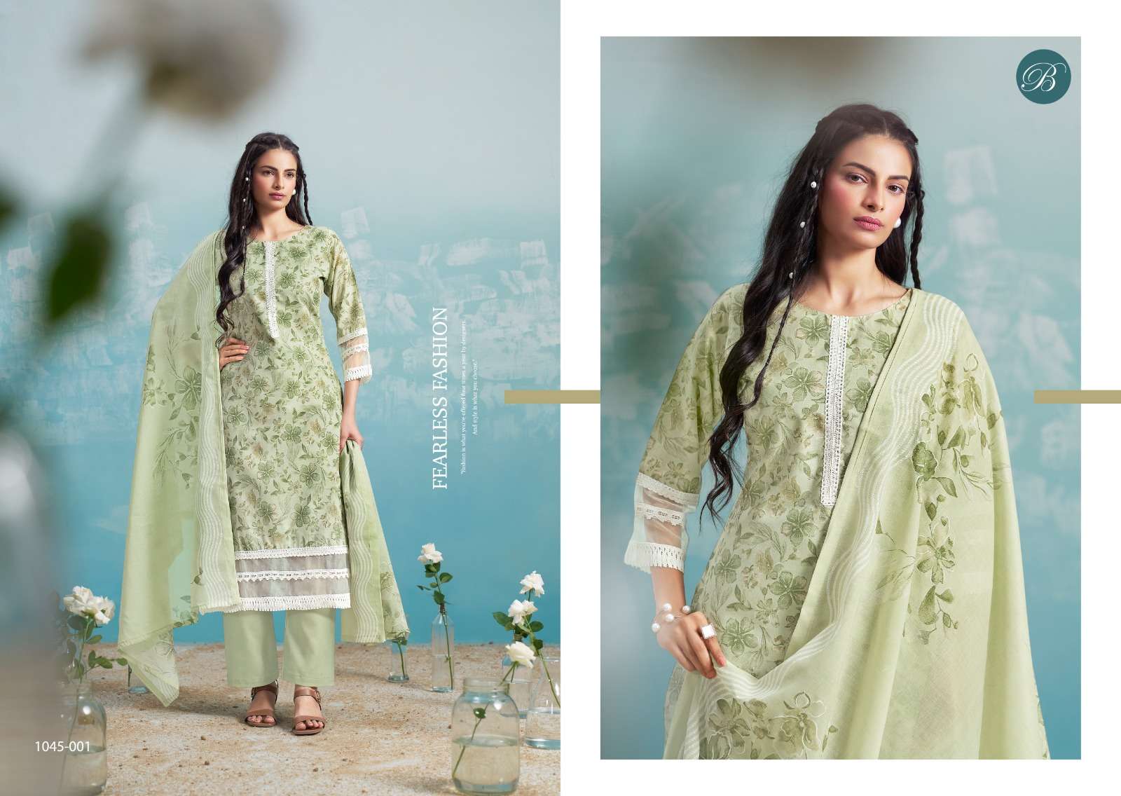 BELLIZA DESIGNER STUDIO FLAMINGO COTTON DIGITAL PRINTS SALWAR SUIT