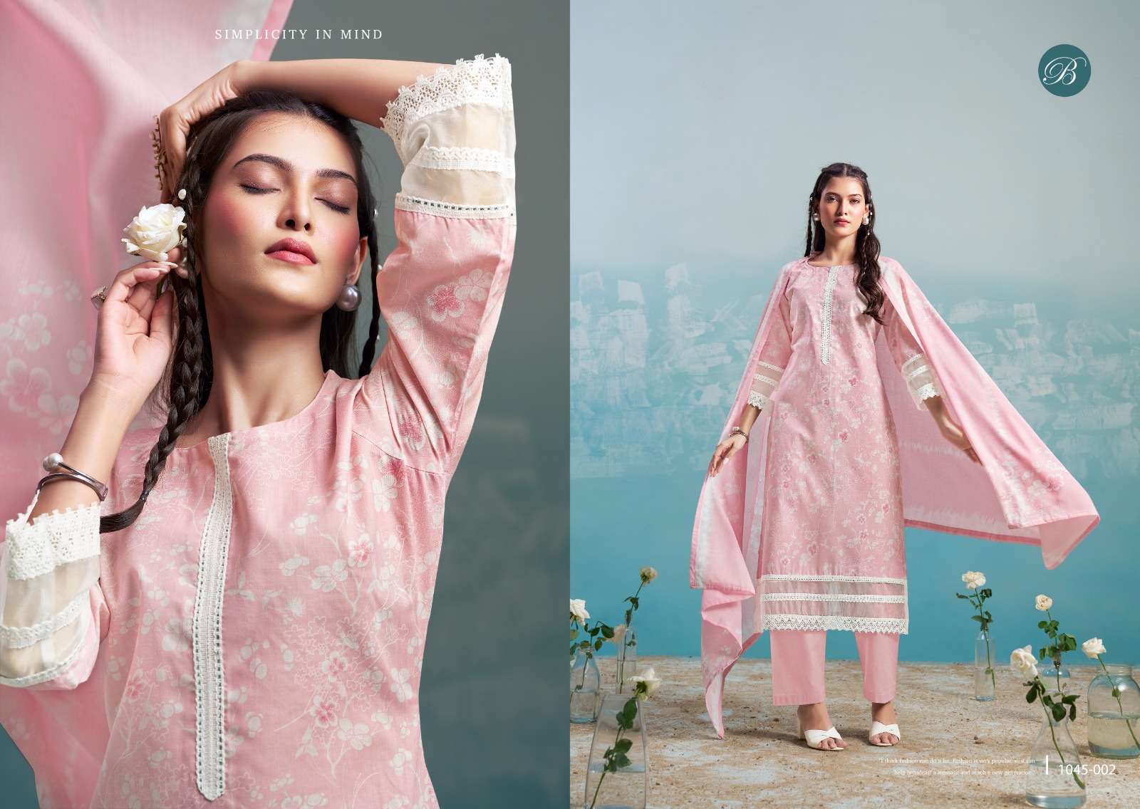 BELLIZA DESIGNER STUDIO FLAMINGO COTTON DIGITAL PRINTS SALWAR SUIT