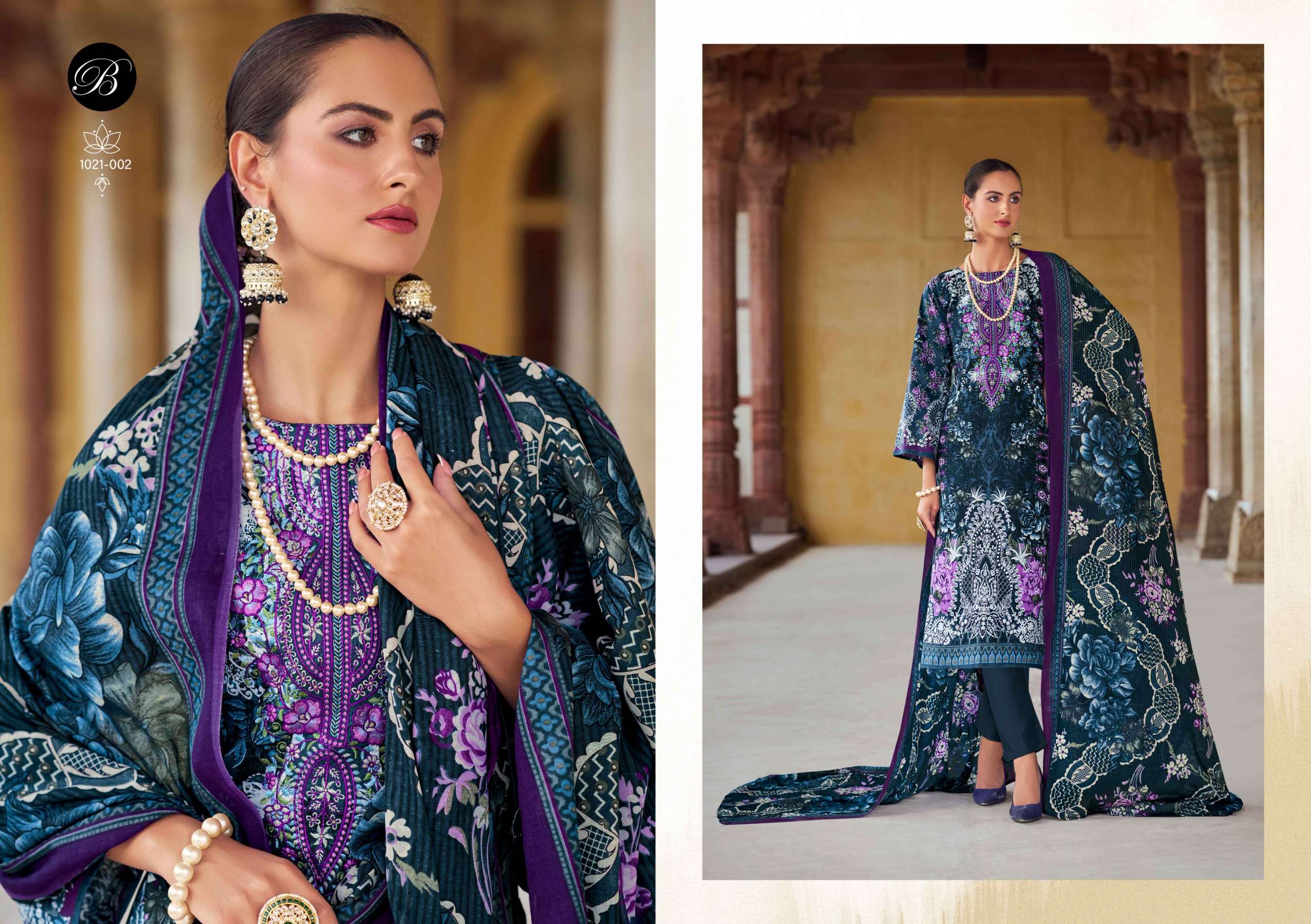 BELLIZA DESIGNER STUDIO NAIRA VOL - 89 PURE COTTON DIGITAL PRINT EXCLUSIVE SELF EMBROIDERED SALWAR SUIT