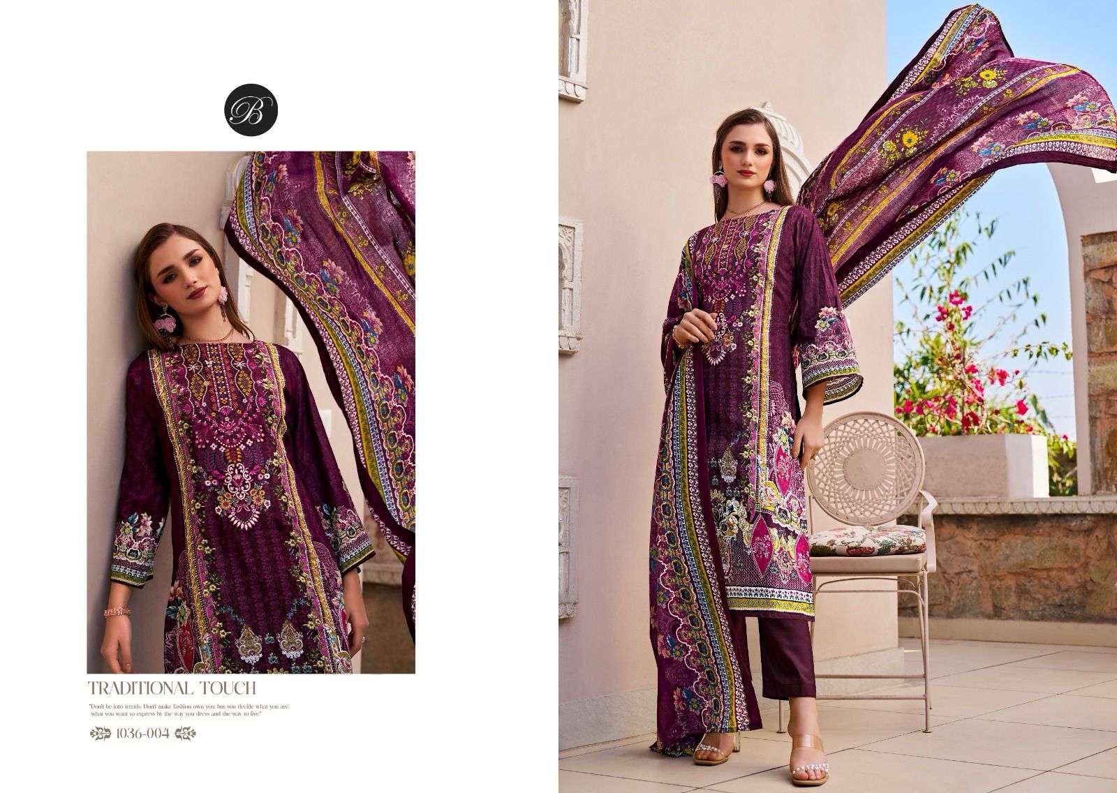 BELLIZA DESIGNER STUDIO NAIRA VOL 93 COTTON DIGITAL PRINT WITH FANCY WORK SUIT