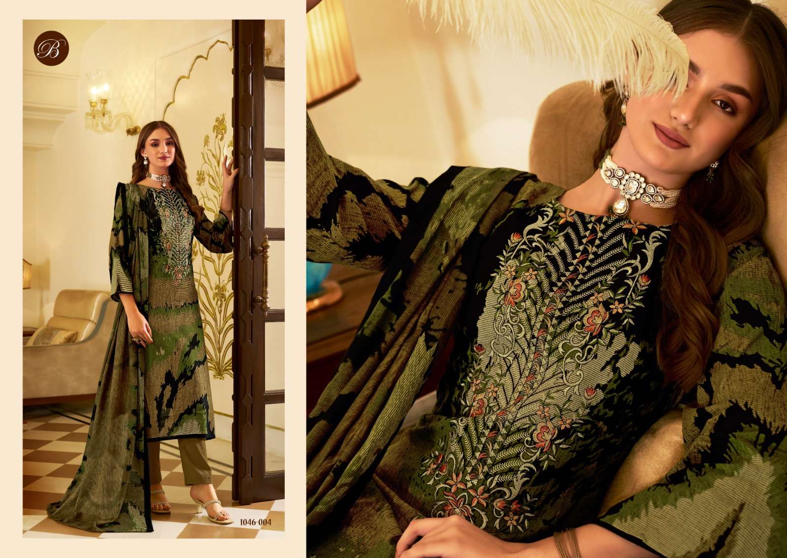 BELLIZA DESIGNER STUDIO NAIRA VOL 94 COTTON DIGITAL PRINT WITH FANCY WORK SUIT